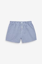 Blue 100% Cotton Woven Trunks 3 Pack (2-16yrs) - Image 4 of 5