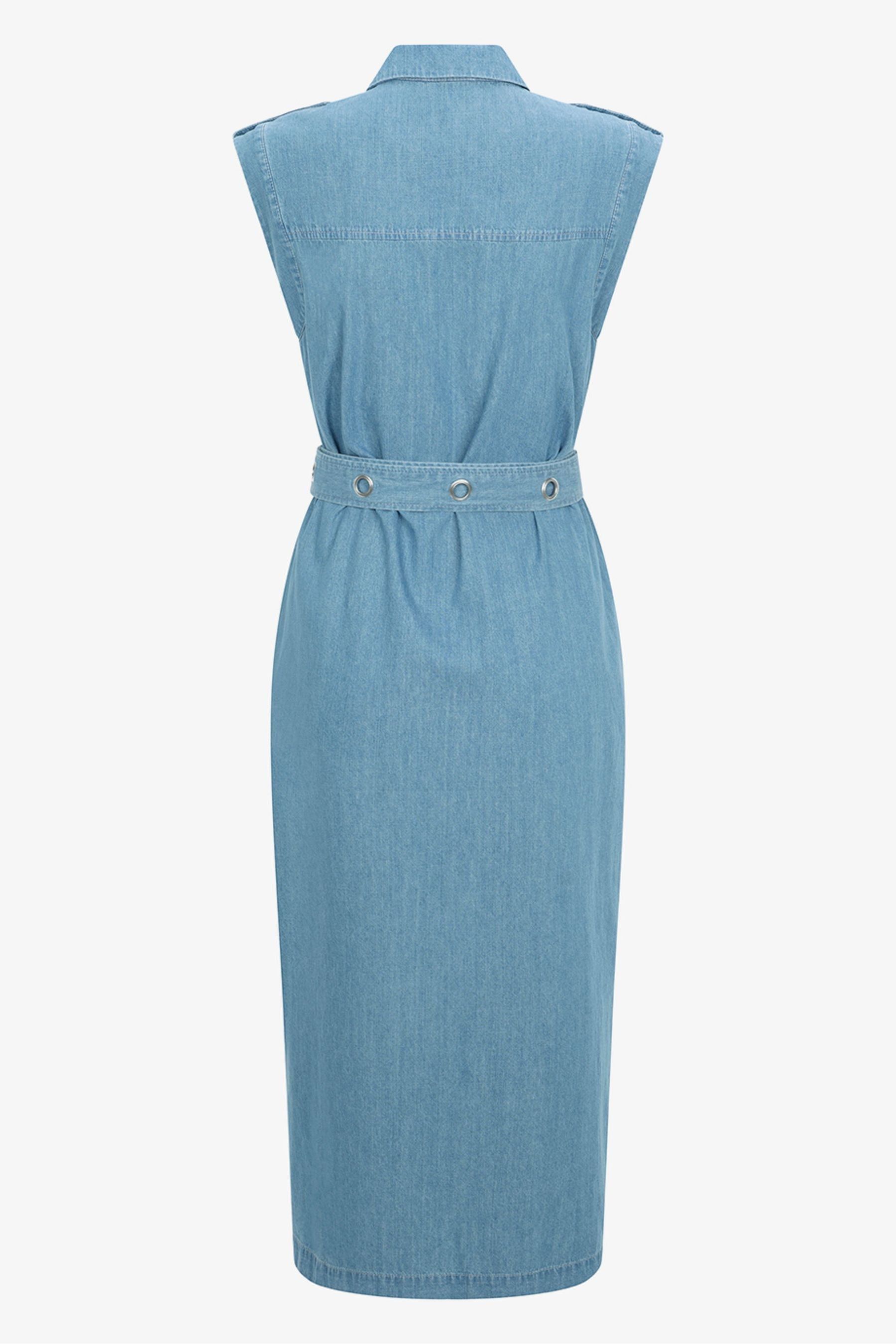 Buy Mint Velvet Blue Denim Utility Zip Midi Dress from Next Slovakia
