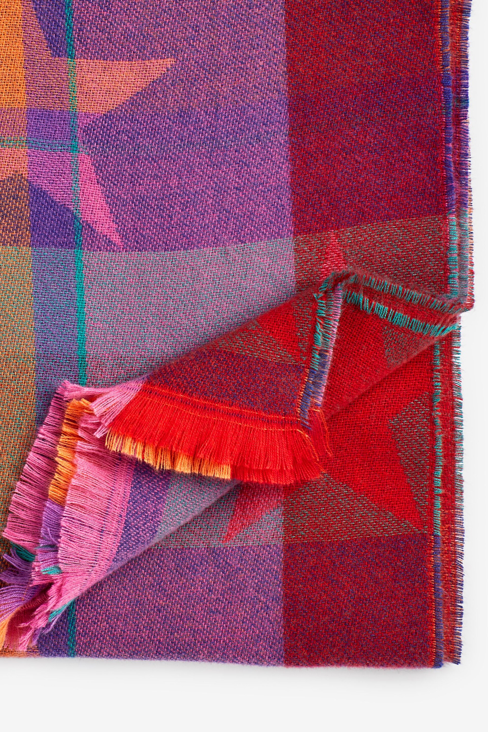 Bright Check Star Heavyweight Blanket Scarf - Image 6 of 6