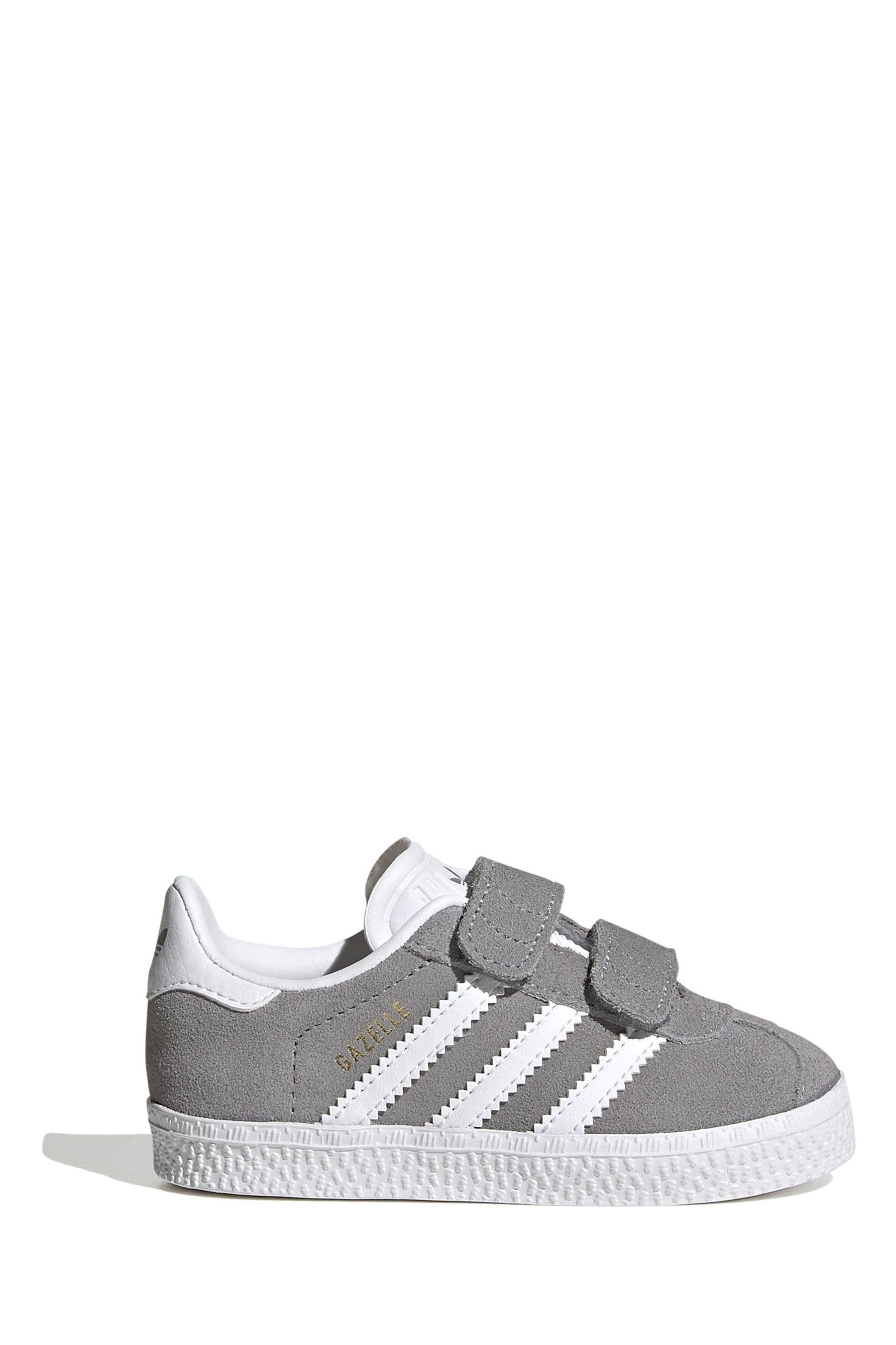 Buy adidas originals Grey Infant Gazelle Strap Close Trainers from Next Luxembourg