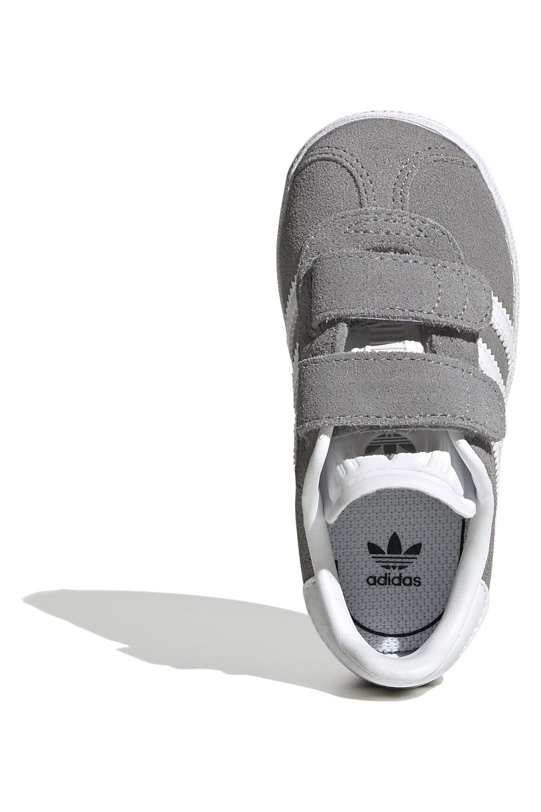 Buy adidas originals Grey Infant Gazelle Strap Close Trainers from Next Luxembourg