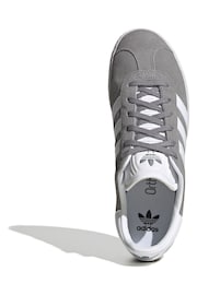 adidas Originals Grey Gazelle Trainers - Image 14 of 14