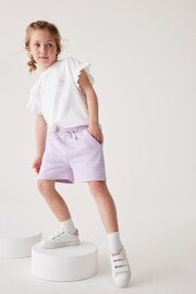 Baker by Ted Baker Lilac Purple Frilled T-Shirt and Short Set - Image 4 of 10