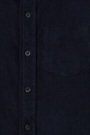 Reiss Navy Albion Junior Corduroy Cutaway Collar Shirt - Image 6 of 6