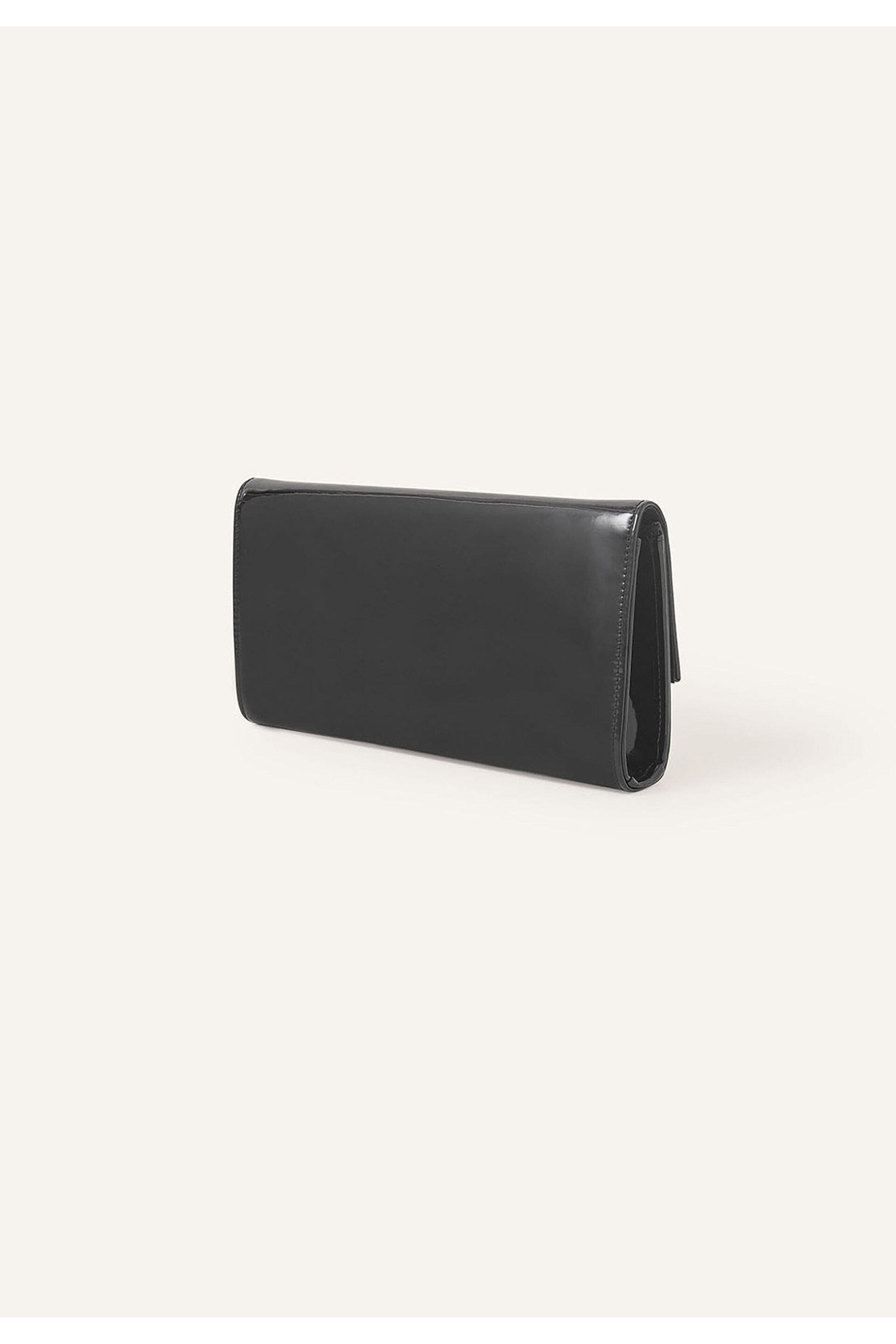 Accessorize Black Patent Clutch Bag - Image 3 of 4