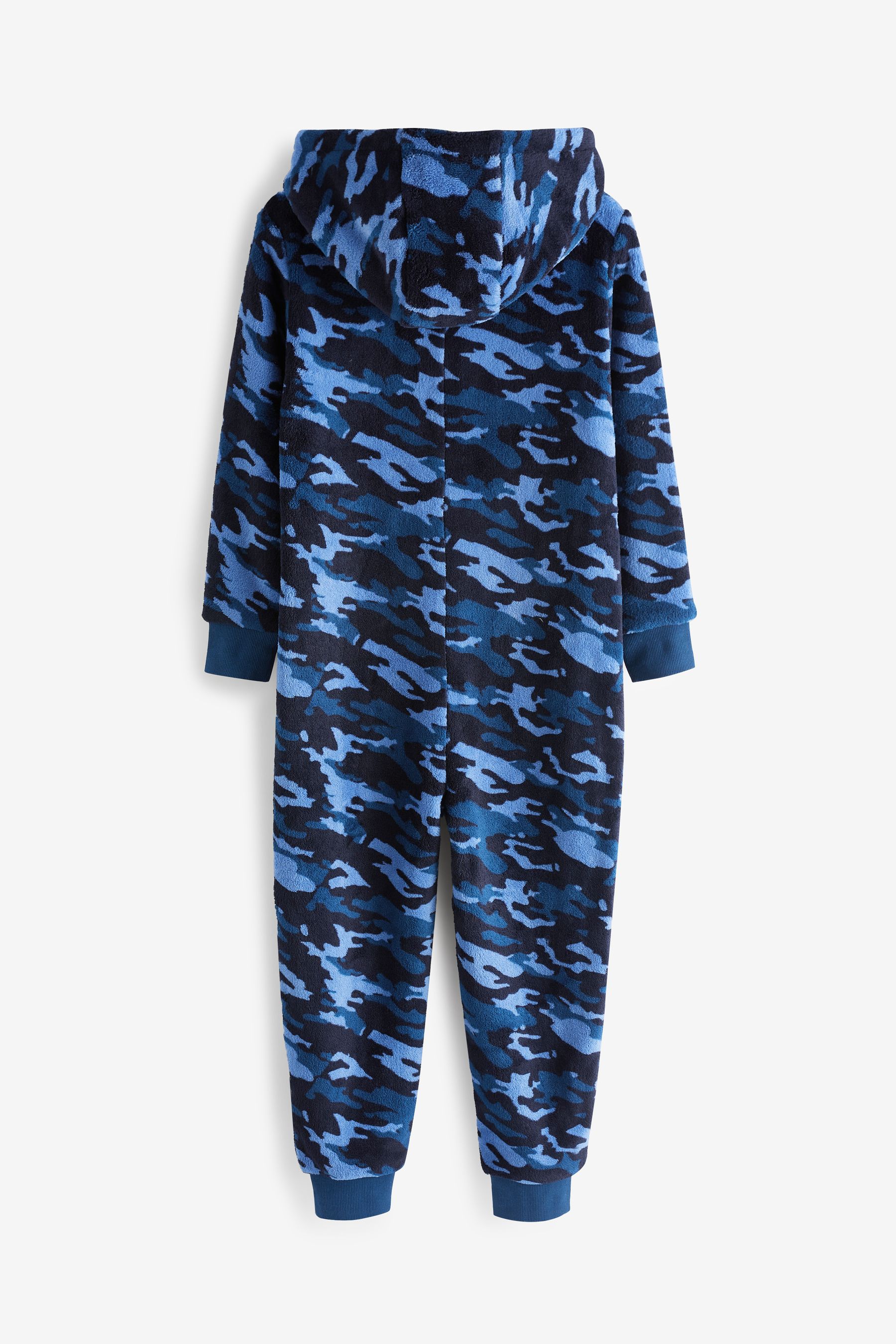 Buy Blue Camouflage Fleece All In One 3 16yrs from the Next UK online shop