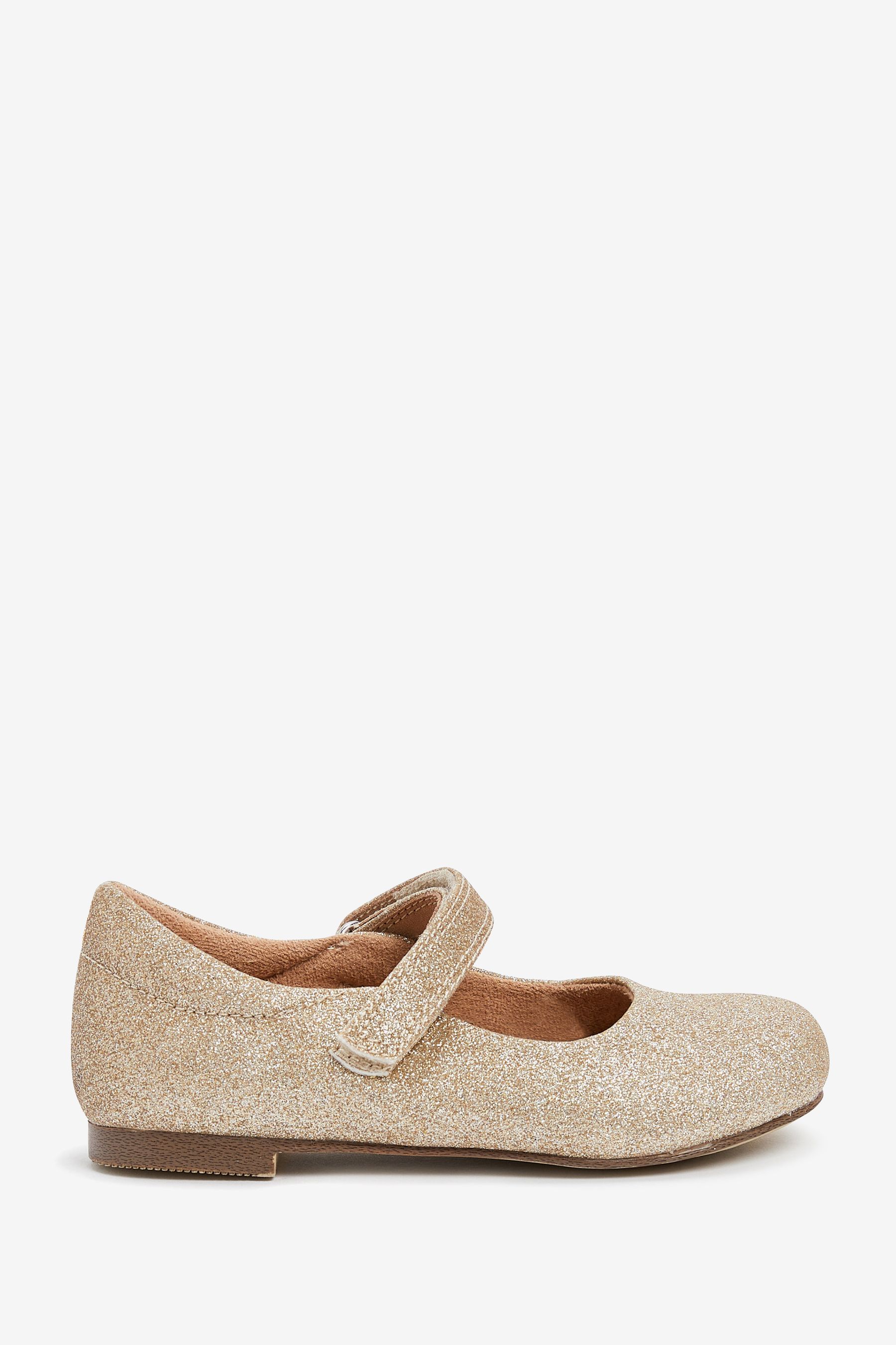 Buy Gold Glitter Wide Fit G Mary Jane Occasion Shoes from Next Luxembourg