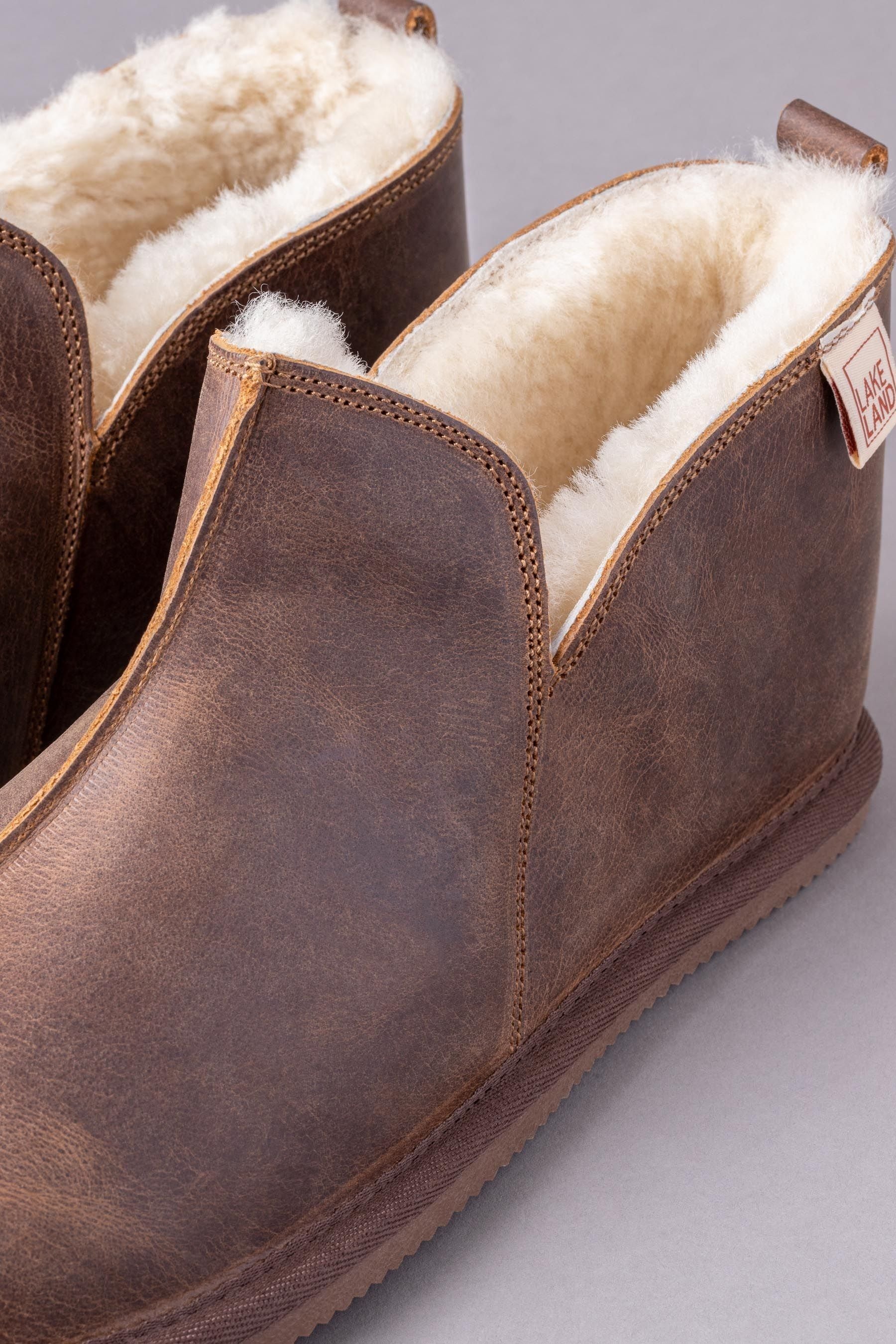 Buy Lakeland Leather Brown Mens Leather Slipper Boots from the Next UK online shop