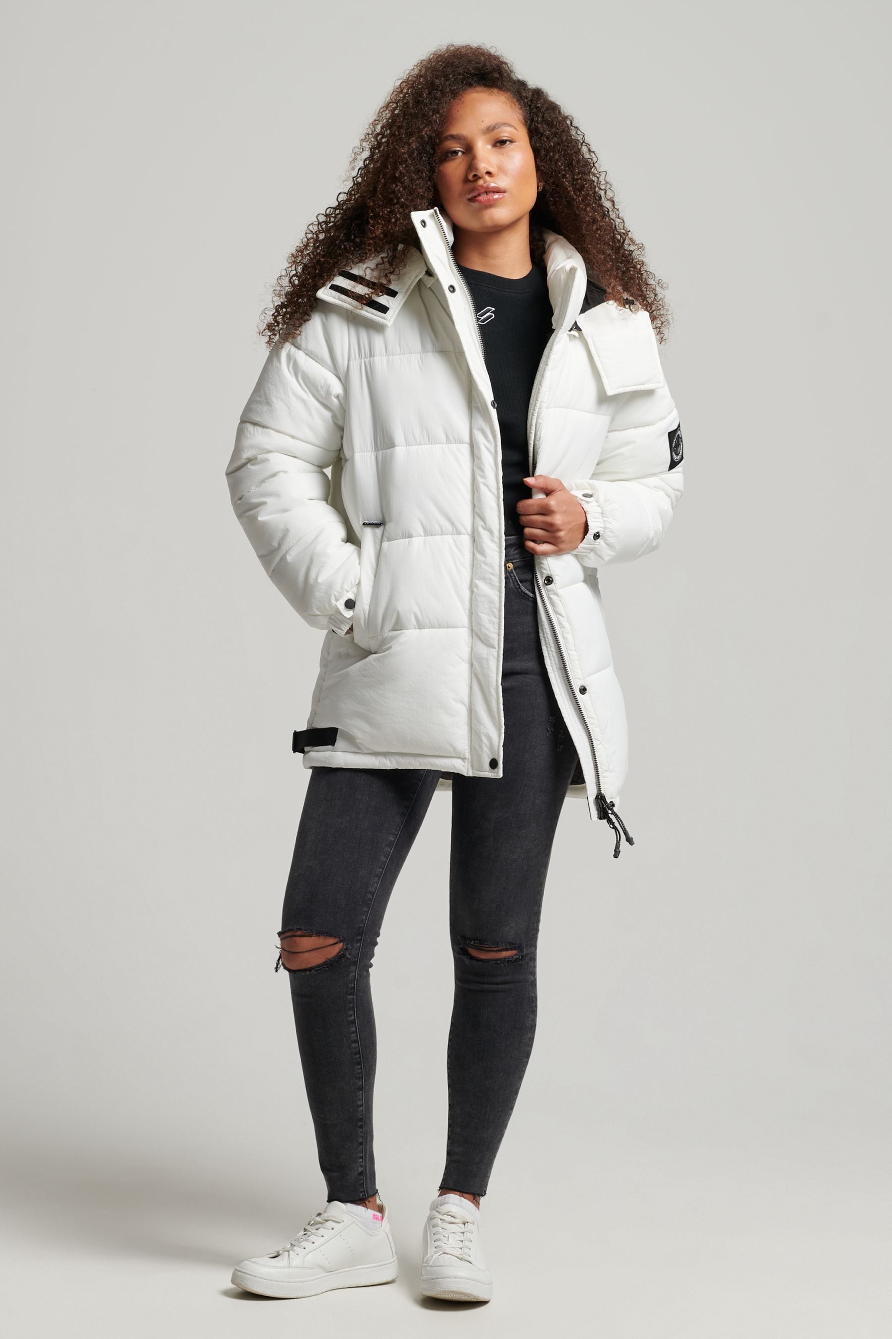 Buy Superdry Cream Expedition Cocoon Padded Coat Jacket from Next Ireland