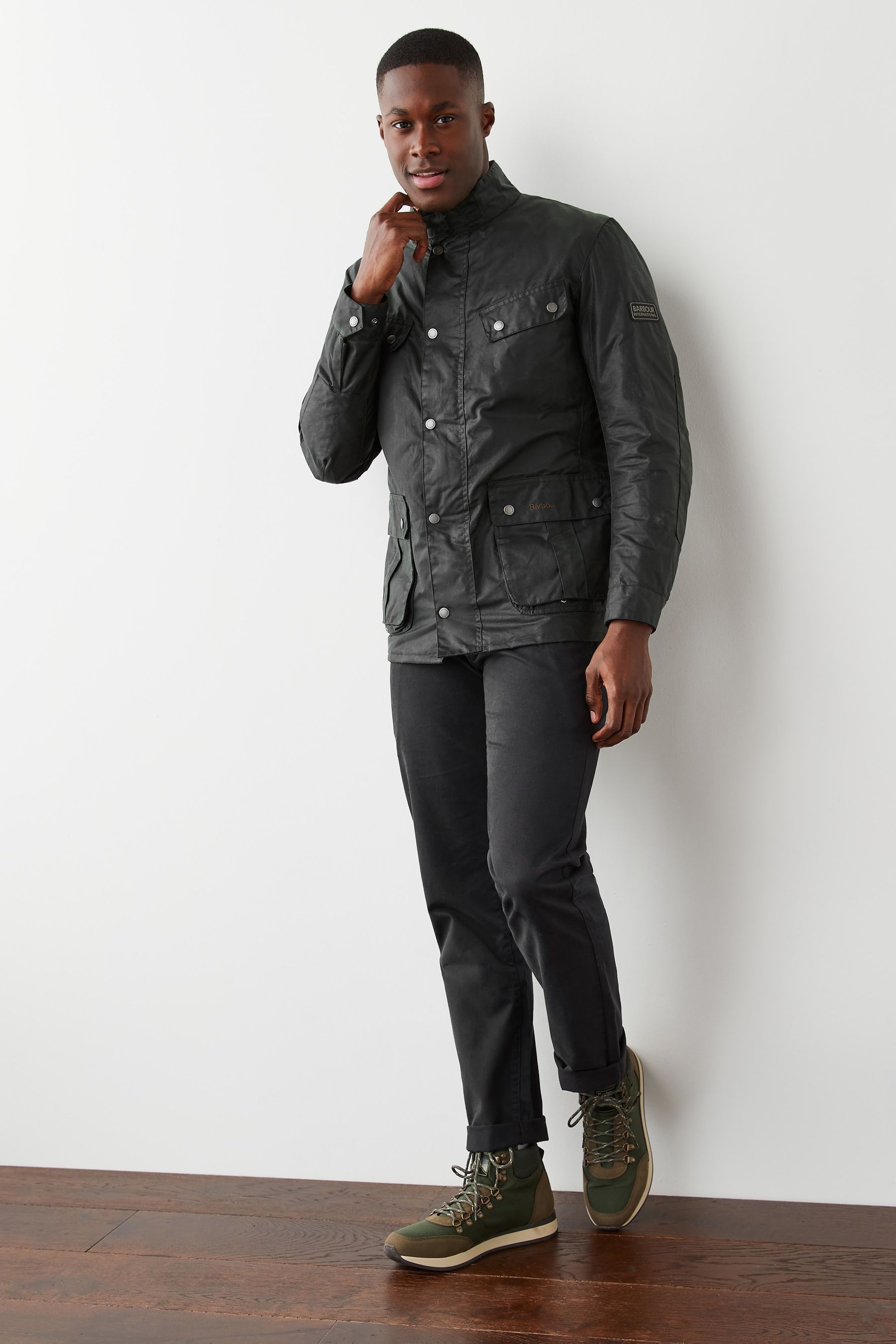 Buy Barbour International Duke Waxed Jacket from Next United Arab Emirates