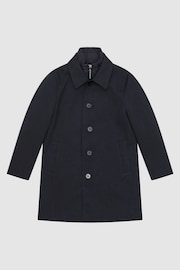 Reiss Navy Perrin Senior Coat With Funnel-Neck Insert - Image 2 of 5