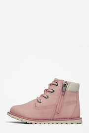 Timberland Pink Pokey Pine 6 Inch Side Zip Boots - Image 2 of 2