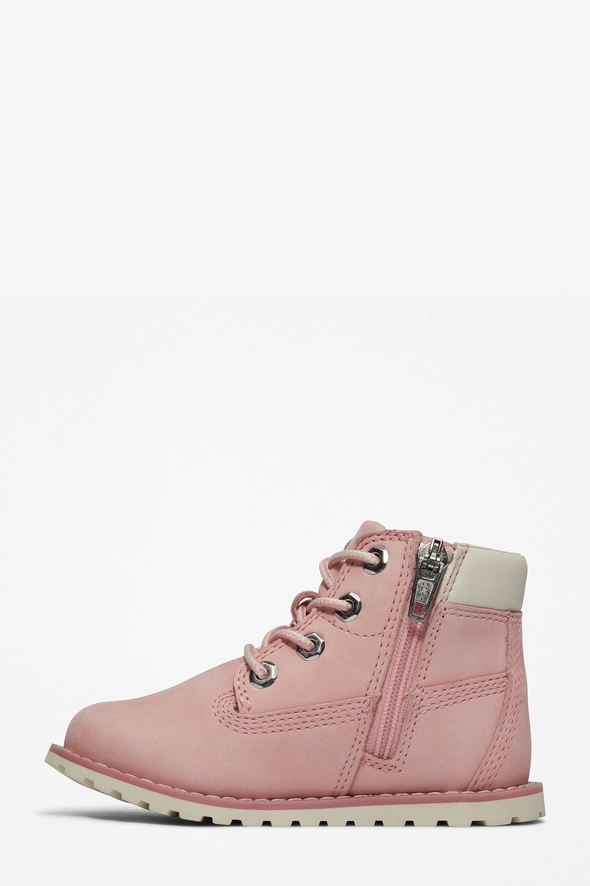 Timberland Pink Pokey Pine 6 Inch Side Zip Boots - Image 2 of 2