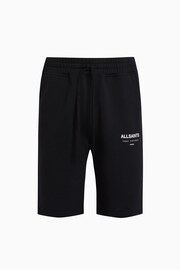 AllSaints Black Underground Sweat Shorts - Image 6 of 6