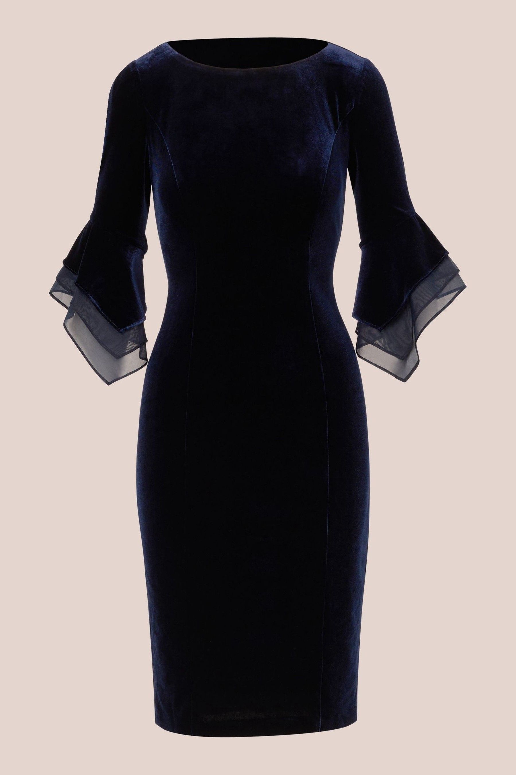 Calvin klein velvet bell sleeve dress sales