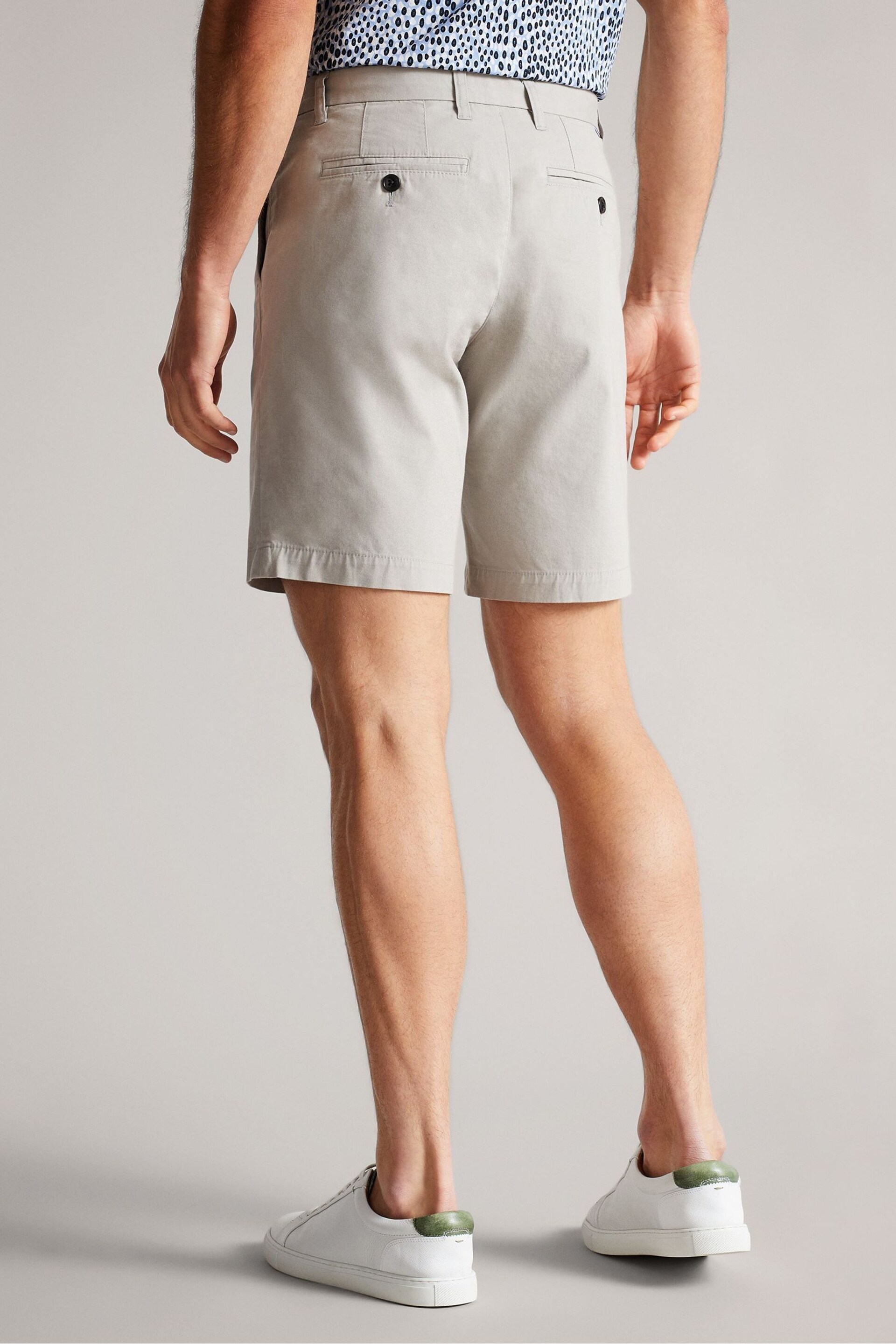 Ted Baker Grey Ashfrd Chino Shorts - Image 2 of 5