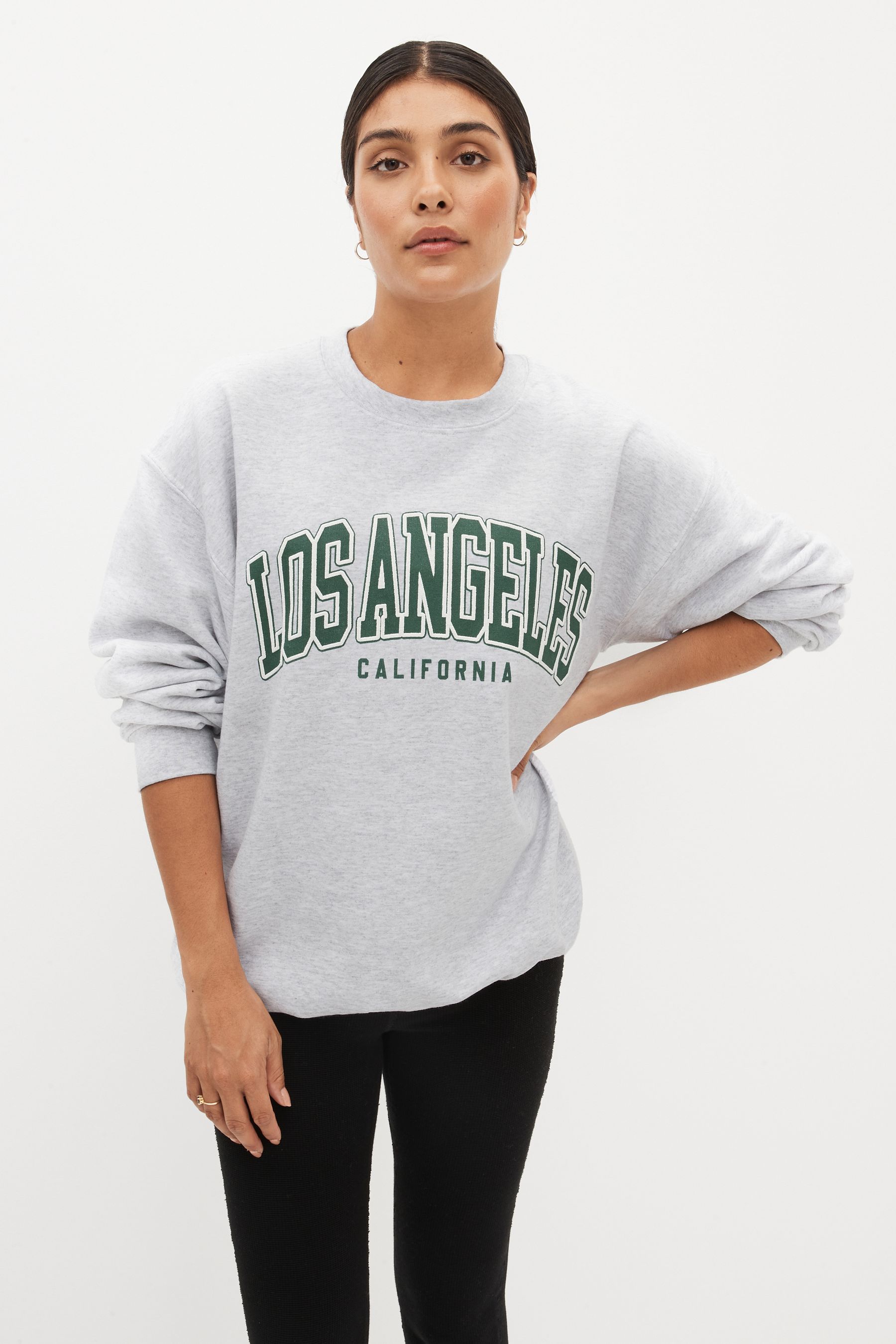 Buy Grey Los Angeles Graphic Sweatshirt from Next Luxembourg
