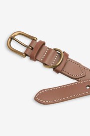 Tan Brown Leather Dog Collar - Image 4 of 5