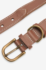 Tan Brown Leather Dog Collar - Image 5 of 5