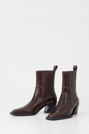 Vagabond Shoemakers Alina Stitch Western Brown Boots - Image 2 of 3