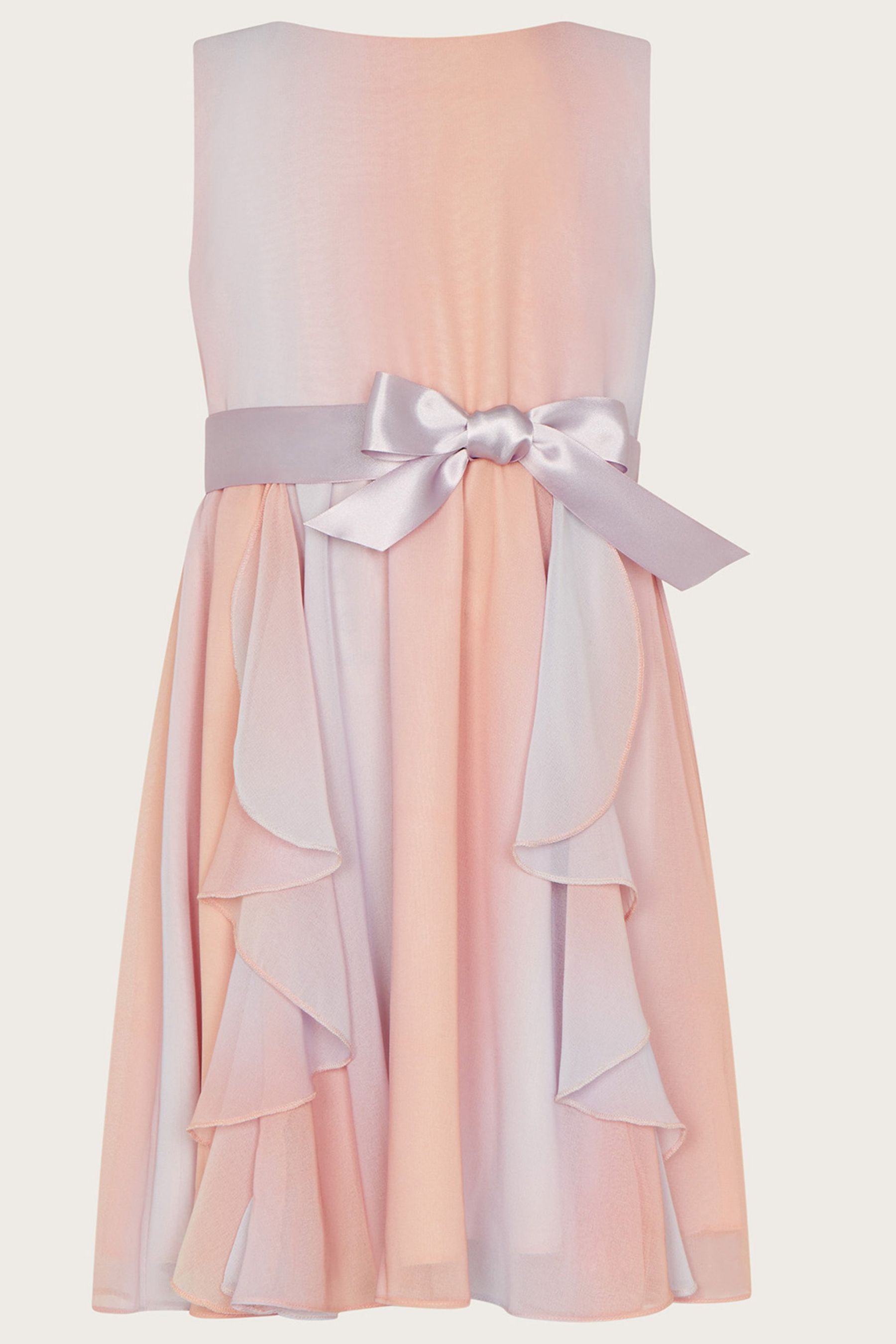 Buy Monsoon Pink Oula Rainbow Ombre Ruffle Dress from Next Luxembourg