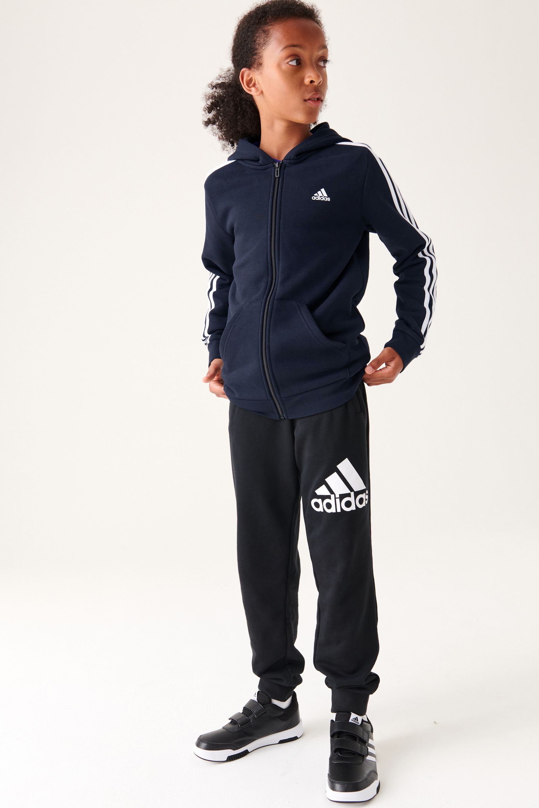 Essentials 3 stripes full zip hoodie sales
