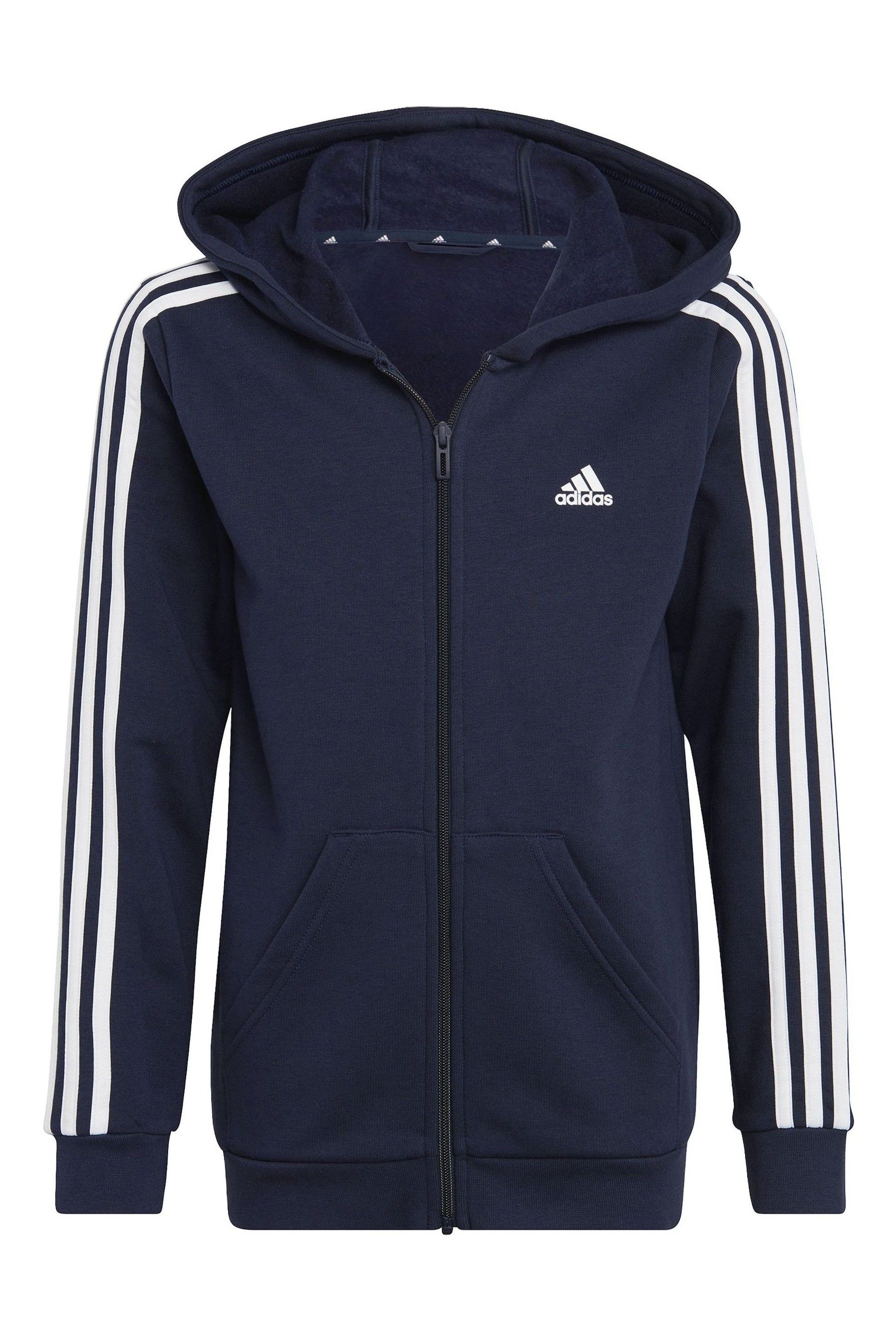 Buy adidas 100 Cotton Essentials 3 Stripes Full Zip Hoodie from Next Ukraine