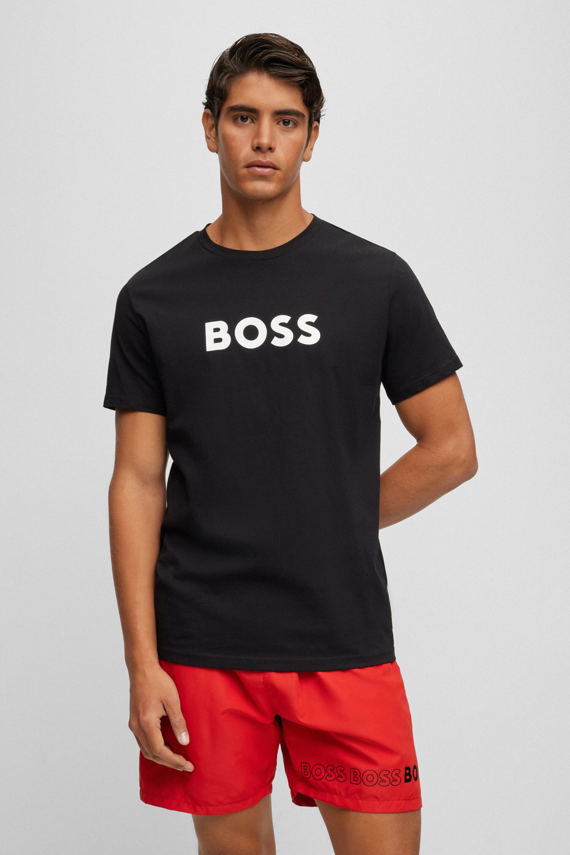 BOSS Black Large Chest Logo T-Shirt - Image 1 of 3