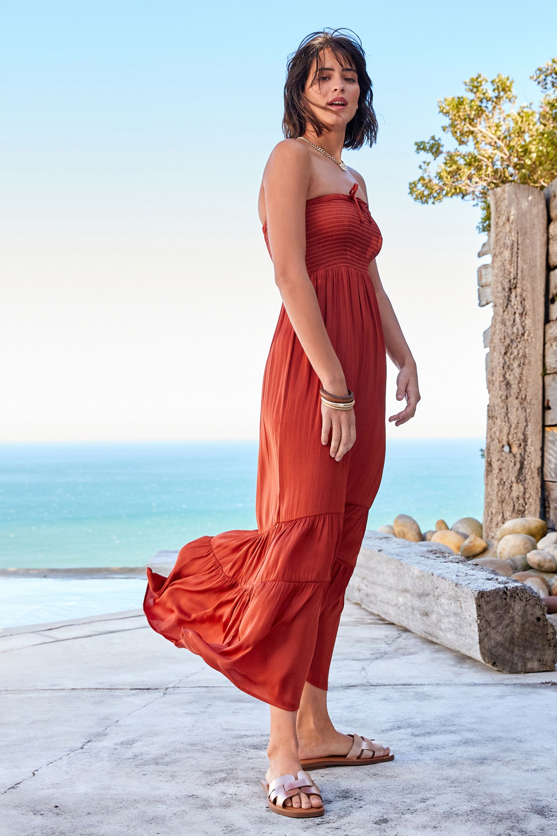 Rust coloured maxi dress 2025