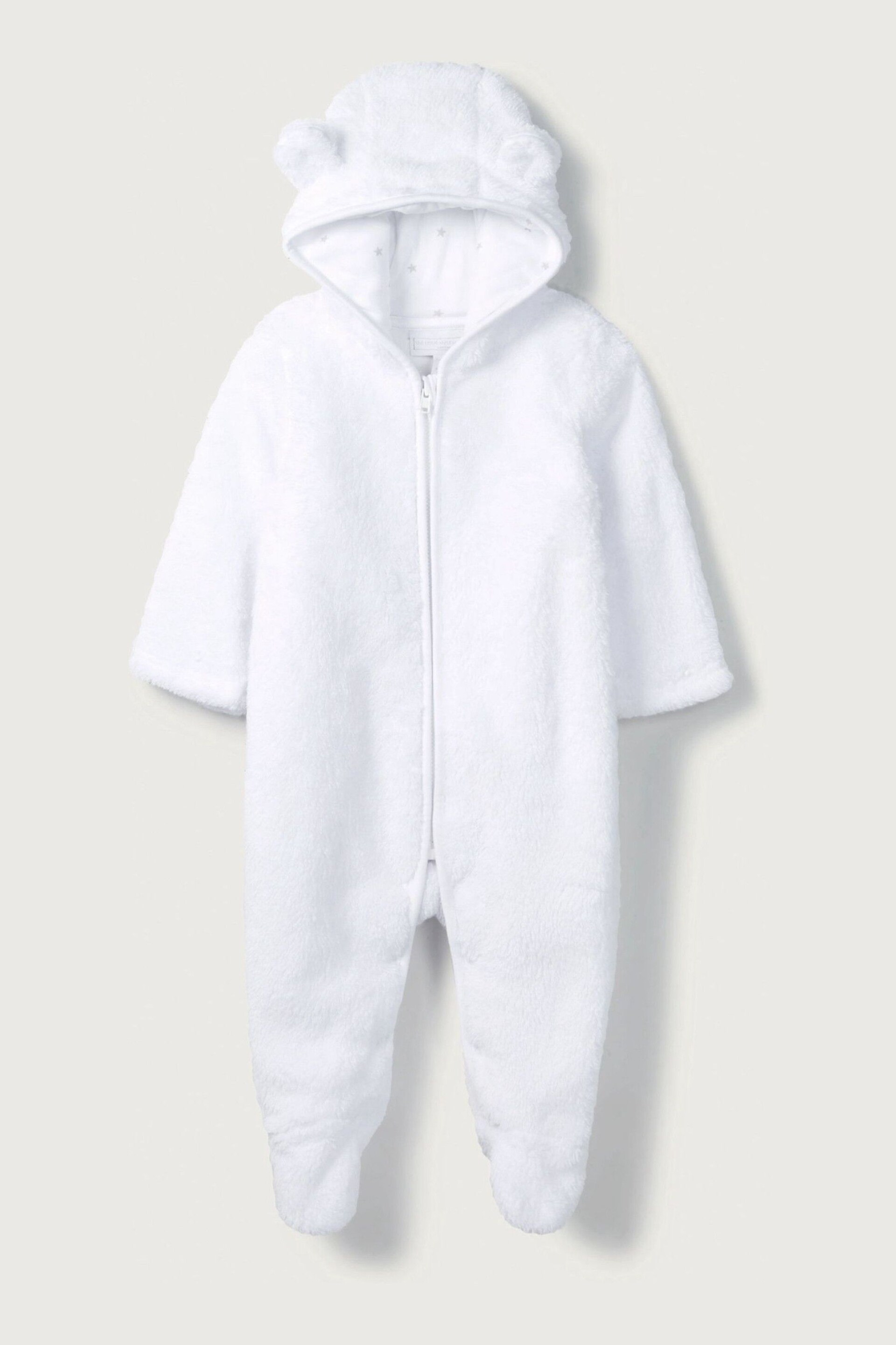 The White Company Teddy Bear Fleece Toddler Pramsuit - Image 1 of 4