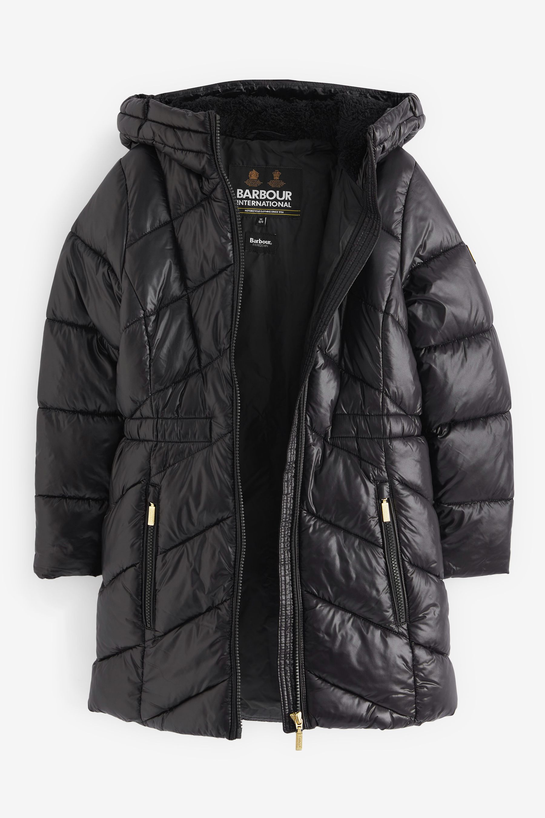 Girls black barbour jacket sales