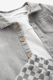 Monochrome Shirt Jacket, T-Shirt and Joggers Baby 3 Piece Set - Image 8 of 8