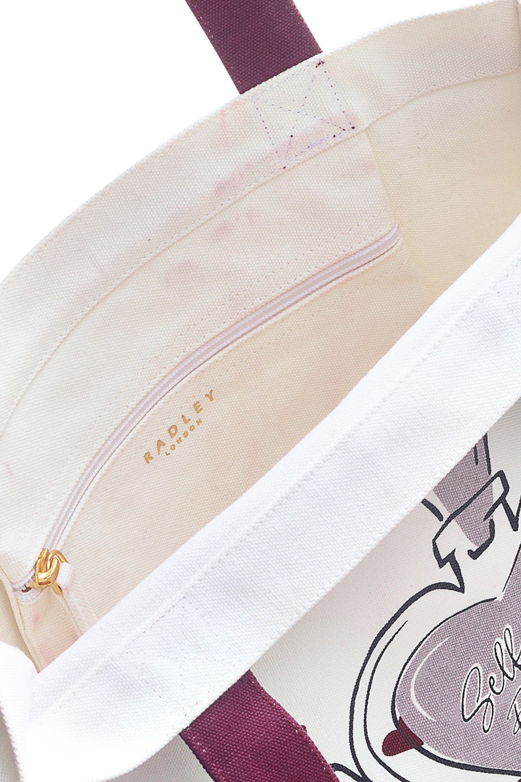 Radley London White Love Potion 100 Cotton Tote Bag