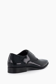 Dune London Black Wide Fit Swallow Patent Oxford Shoes - Image 3 of 6