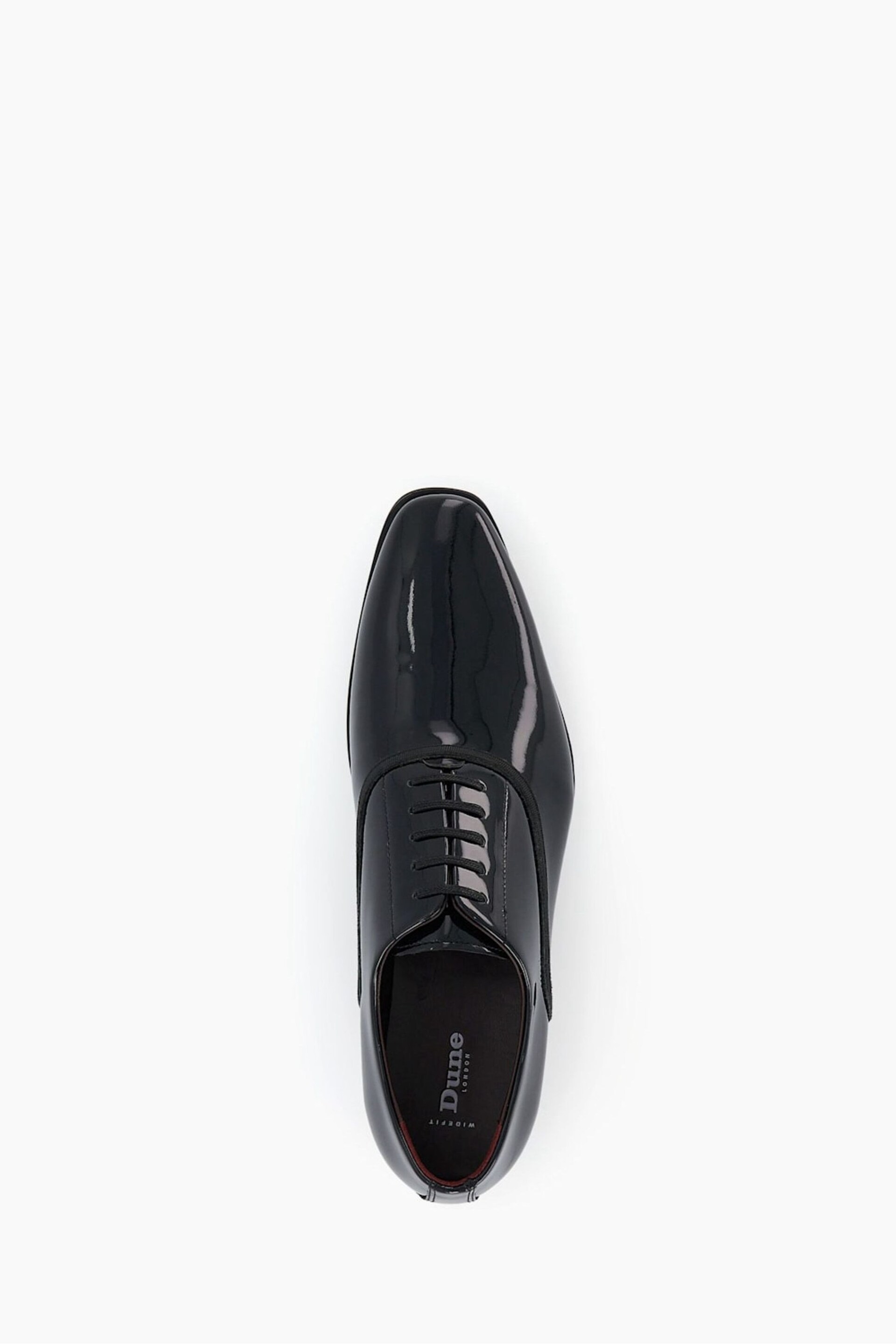 Dune London Black Wide Fit Swallow Patent Oxford Shoes - Image 4 of 6