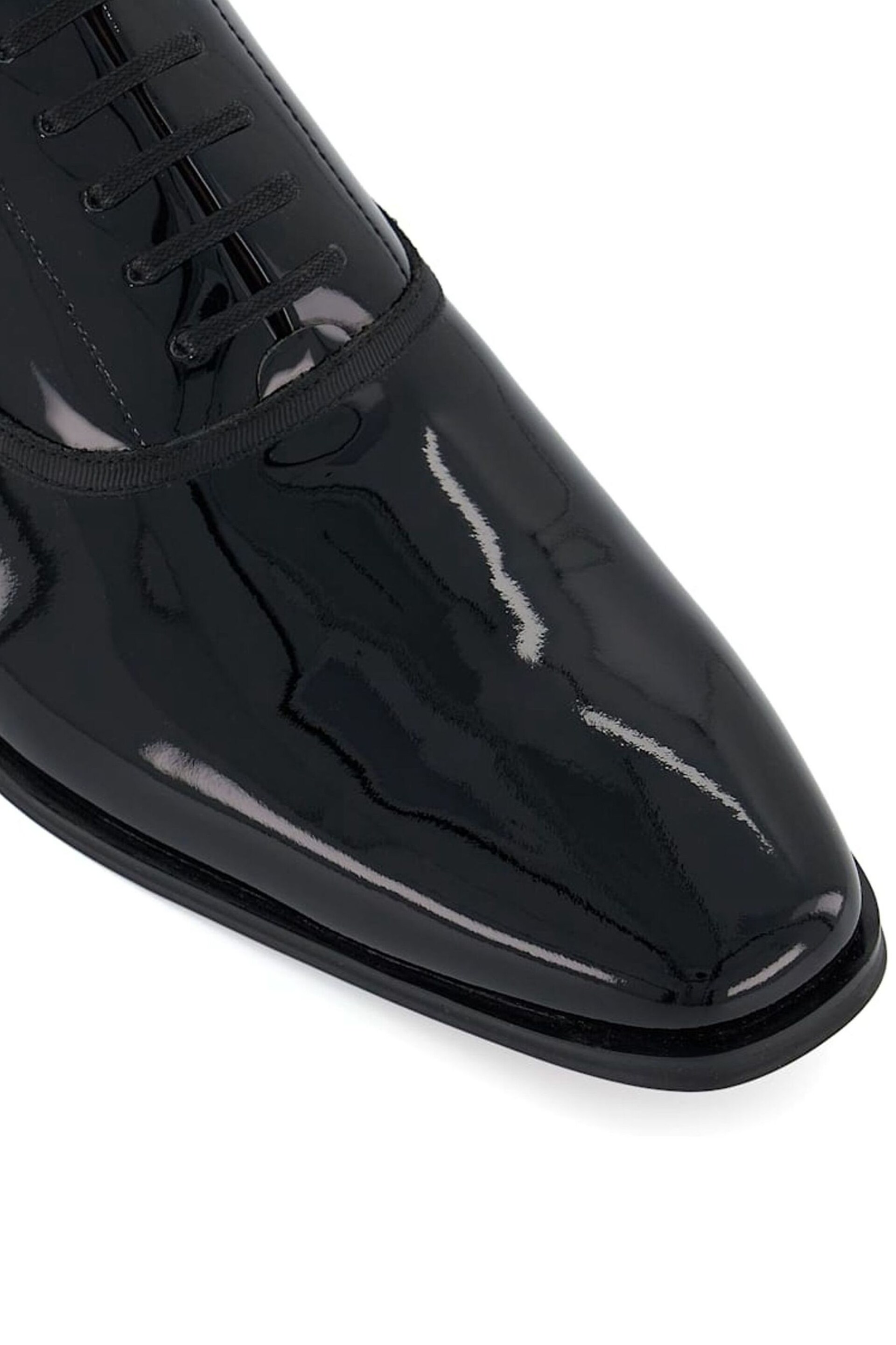 Dune London Black Wide Fit Swallow Patent Oxford Shoes - Image 5 of 6