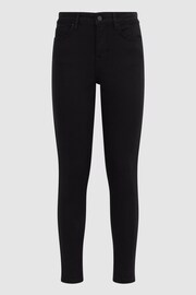 Reiss Black Lux Mid Rise Skinny Jeans - Image 4 of 4