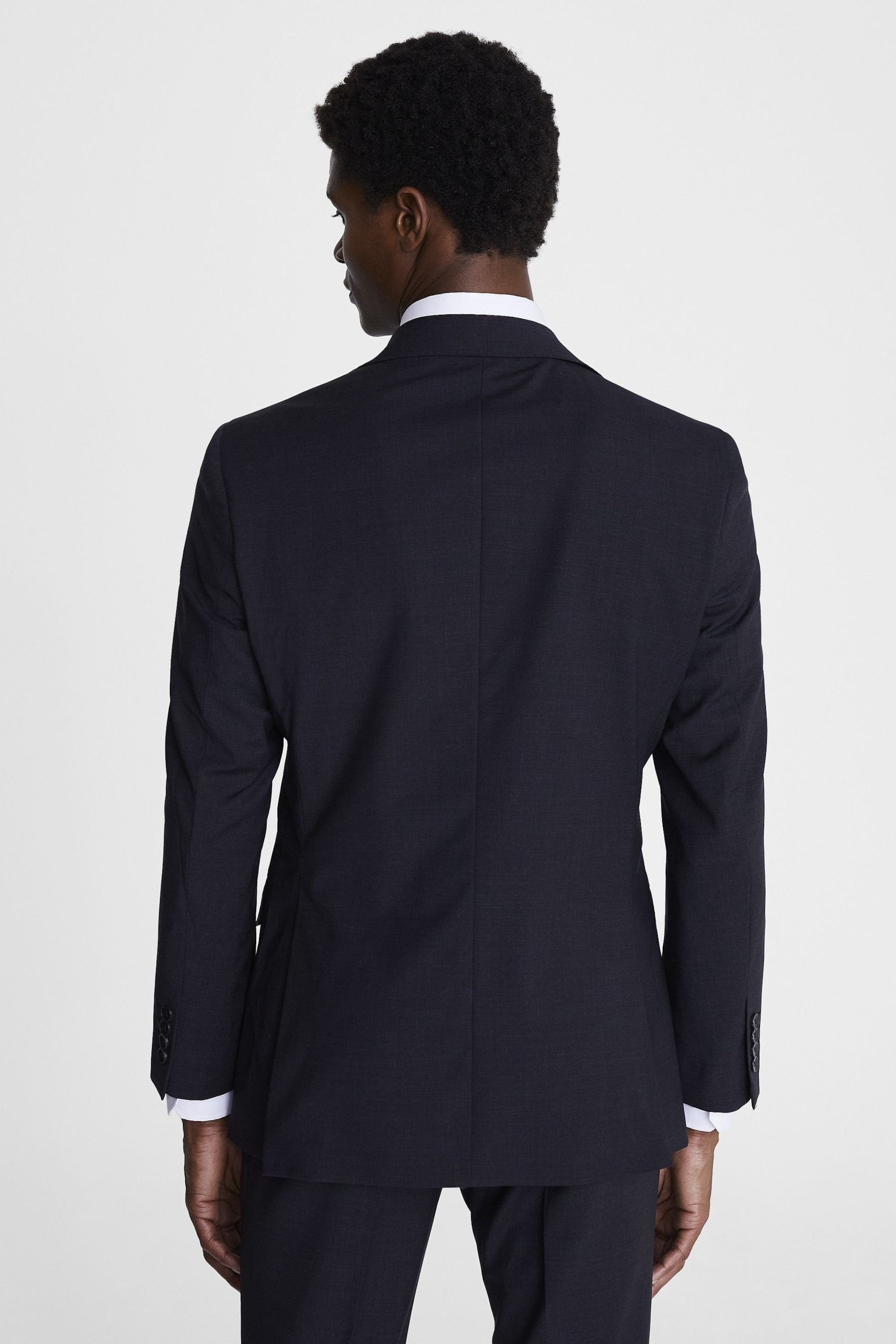 MOSS Charcoal Grey Tailored Fit Performance Suit Jacket - Image 3 of 7