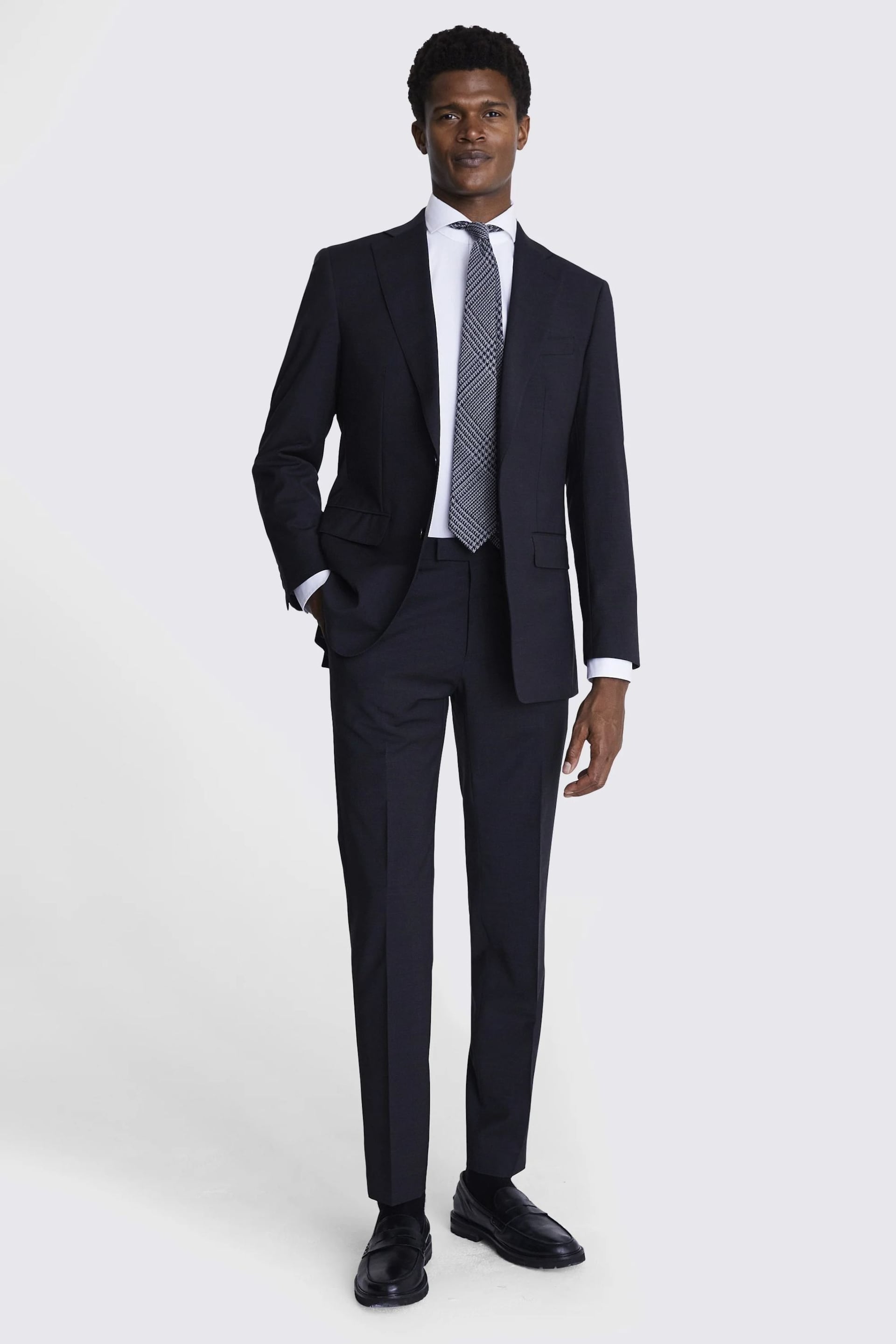MOSS Charcoal Grey Tailored Fit Performance Suit Jacket - Image 5 of 7
