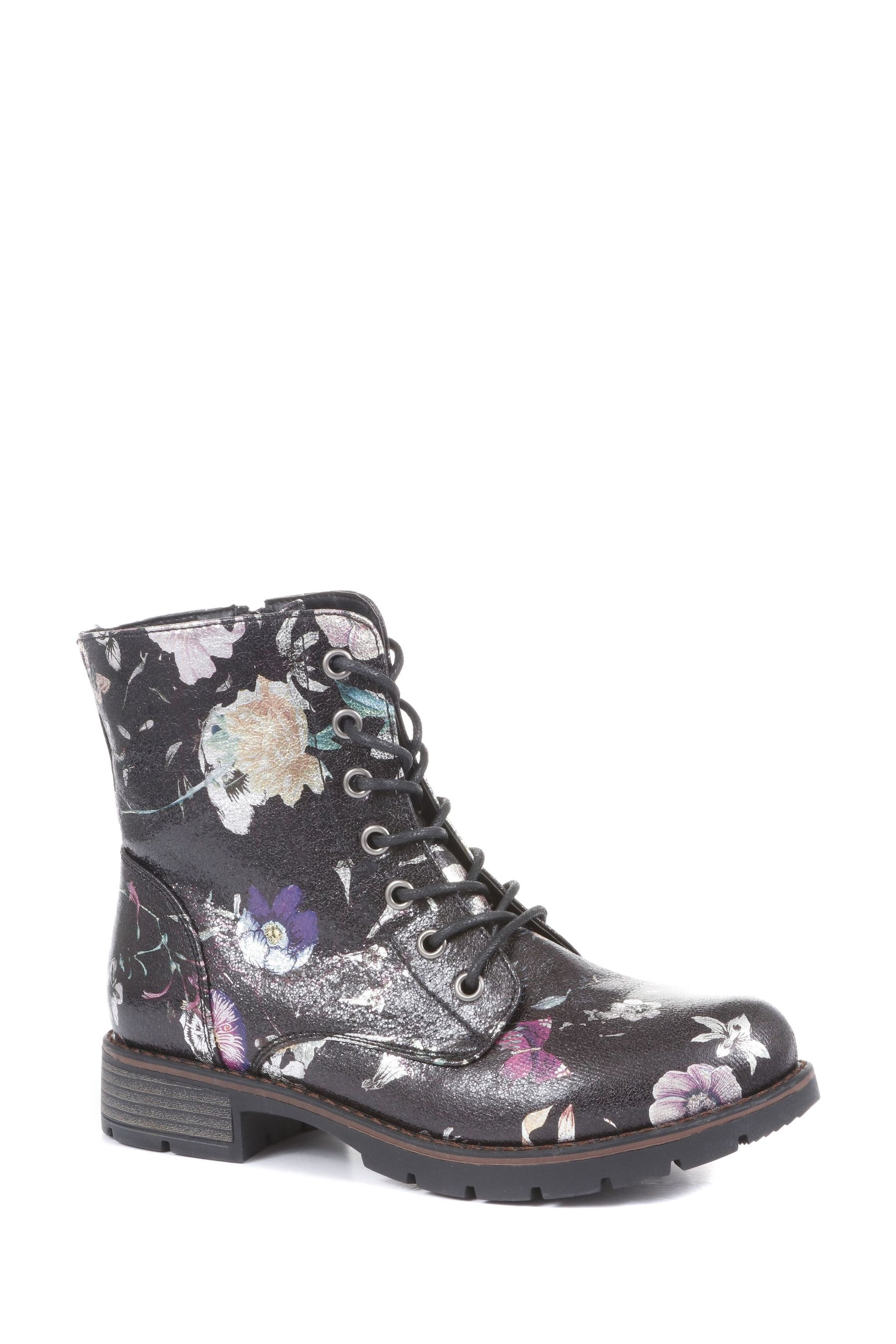Steve madden floral combat boots online