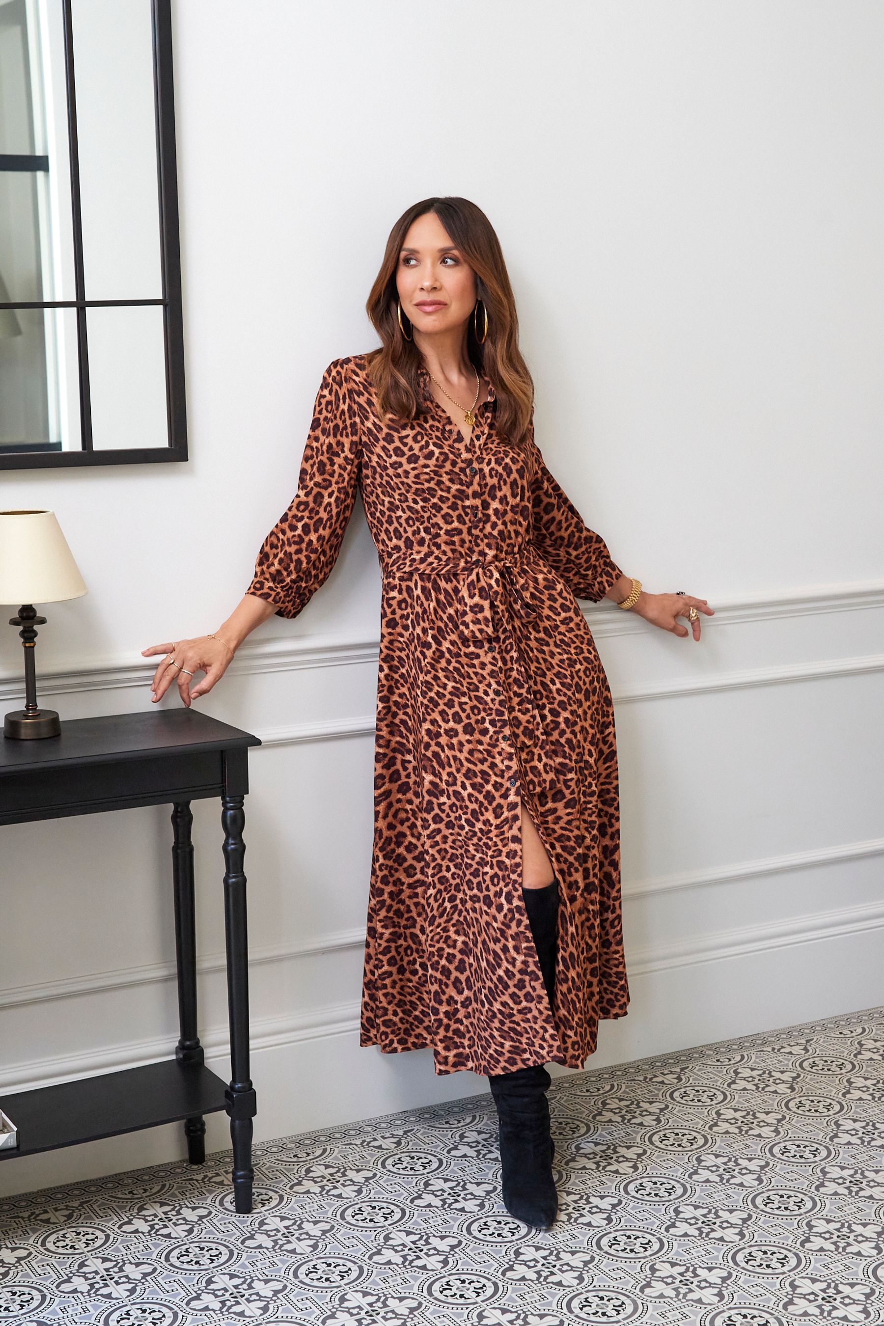 Buy Myleene Klass Animal Printed Shirt Dress from Next Luxembourg
