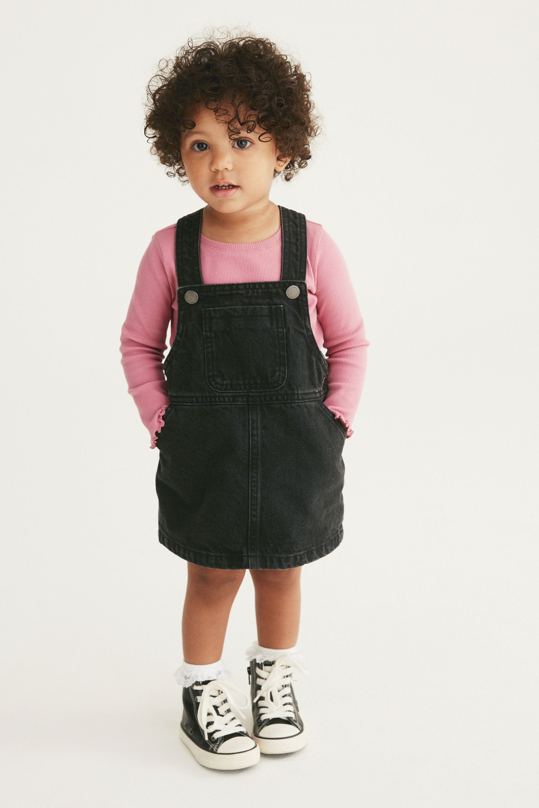 Ladies denim pinafore dress next outlet