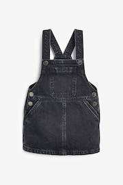 Black 100% Cotton Denim Pinafore Dress (3mths-7yrs) - Image 4 of 6