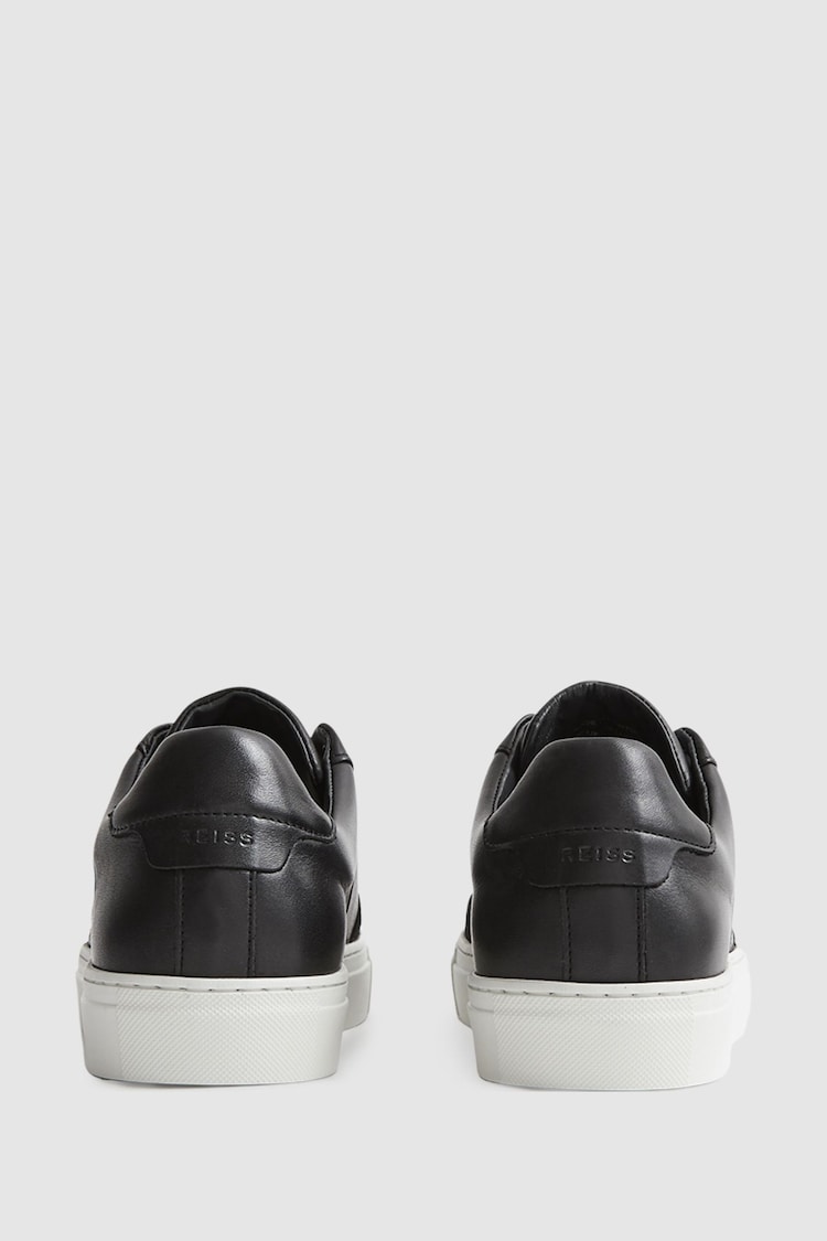 Reiss Black Ashley Leather Low Top Trainers - Image 6 of 7