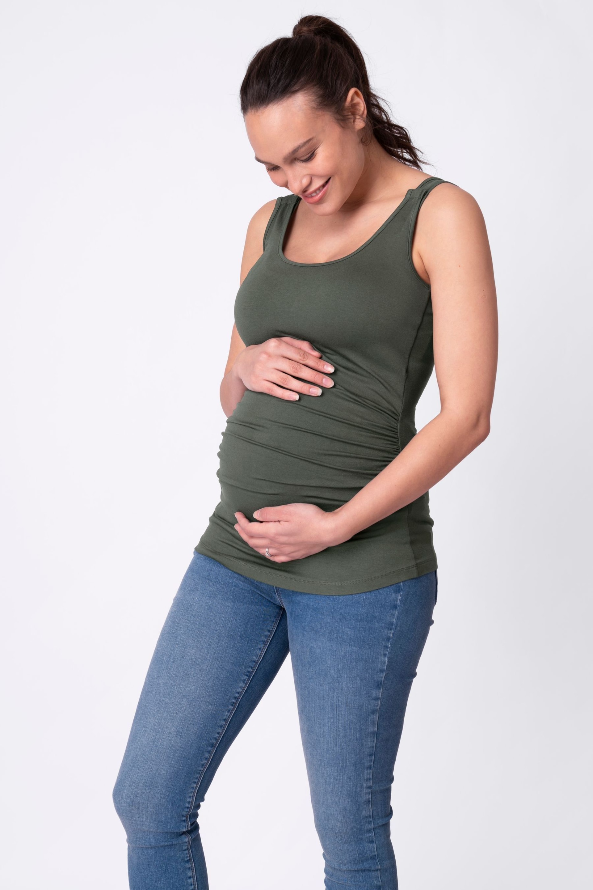 Seraphine Green Maternity And Nursing Tops Twin Pack - Image 3 of 6
