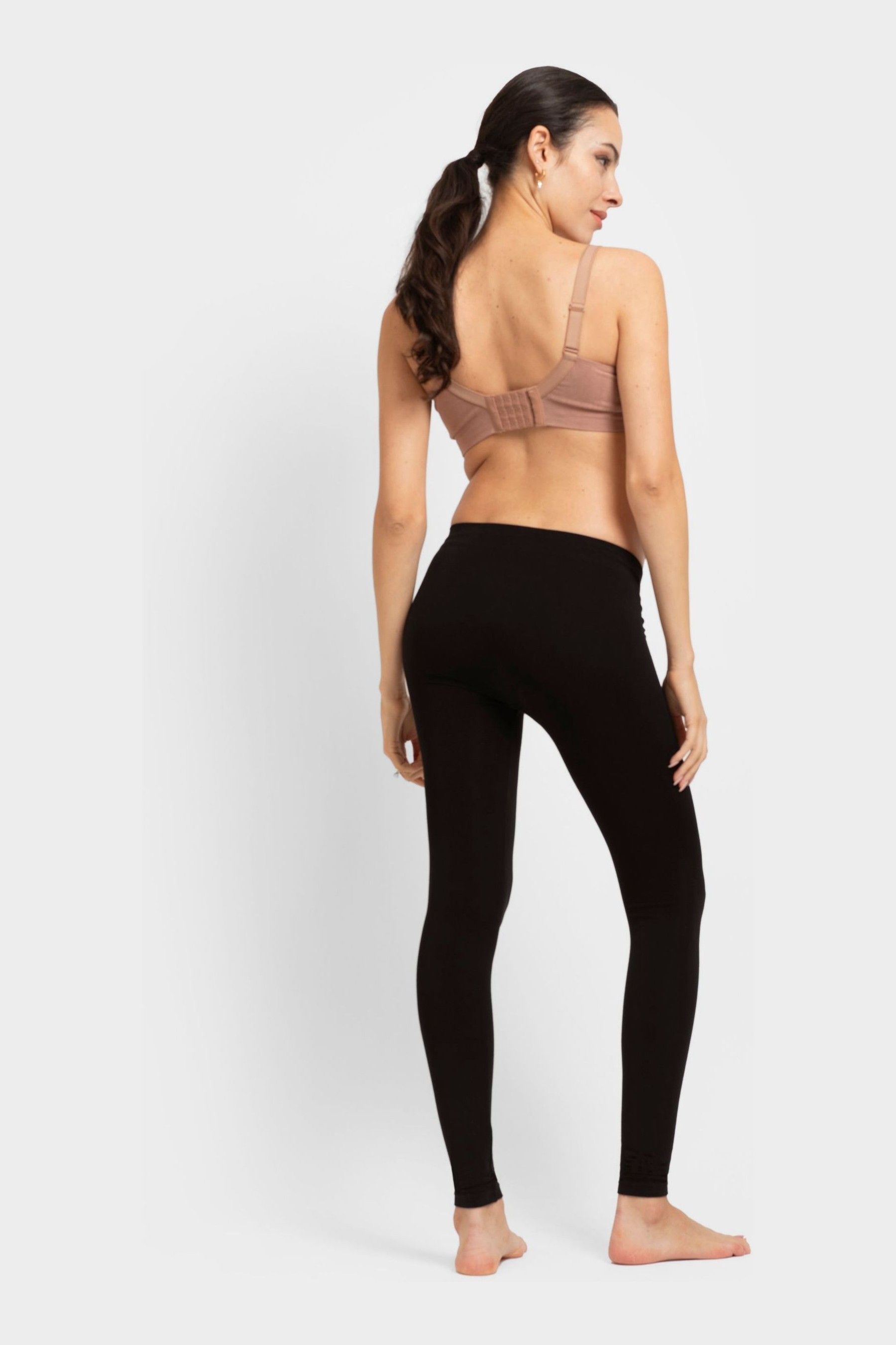 Buy Seraphine Black Bamboo Under Bump Maternity Leggings from Next Luxembourg