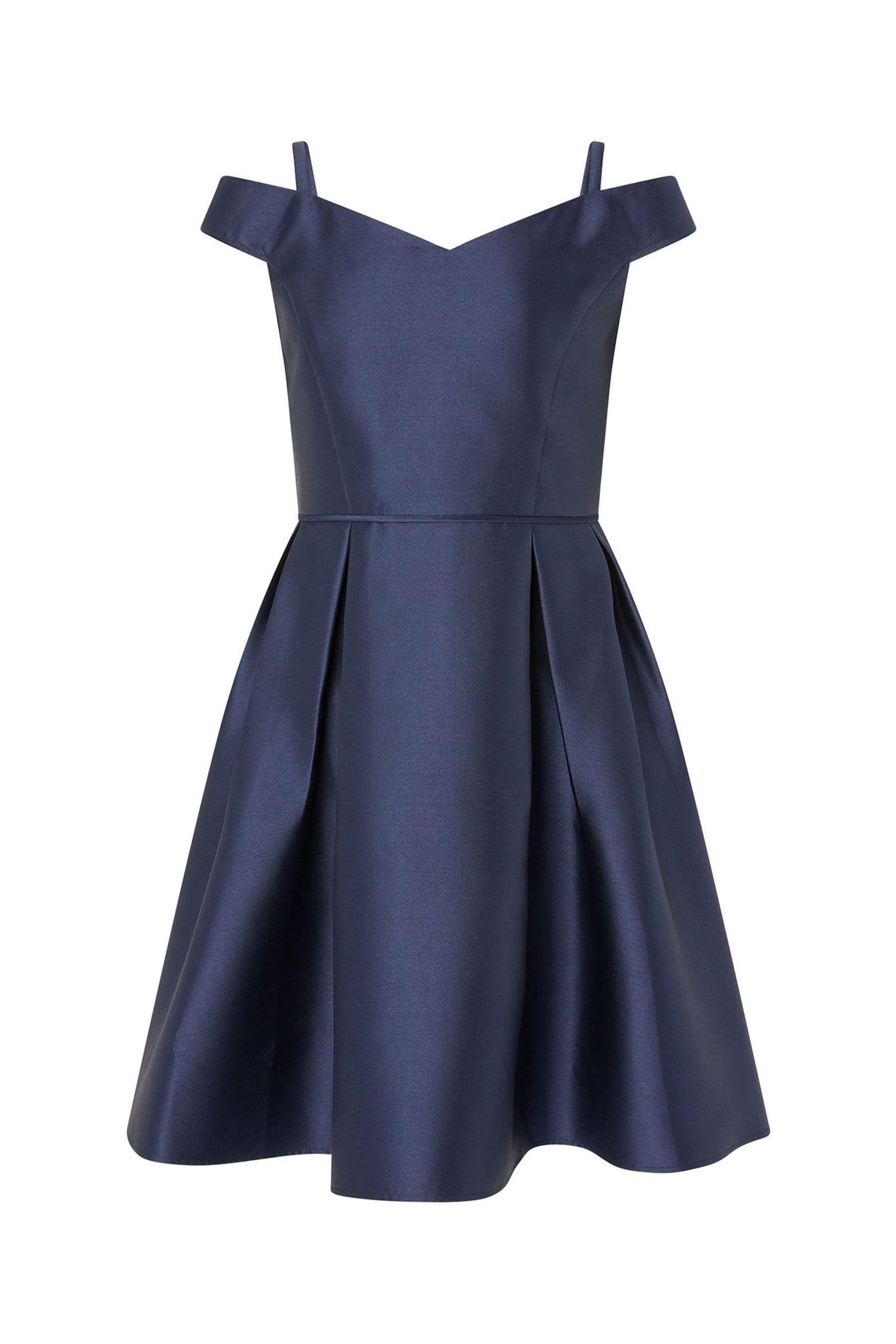 Buy Monsoon Blue Duchess Twill Bardot Prom Dress from Next United Arab Emirates