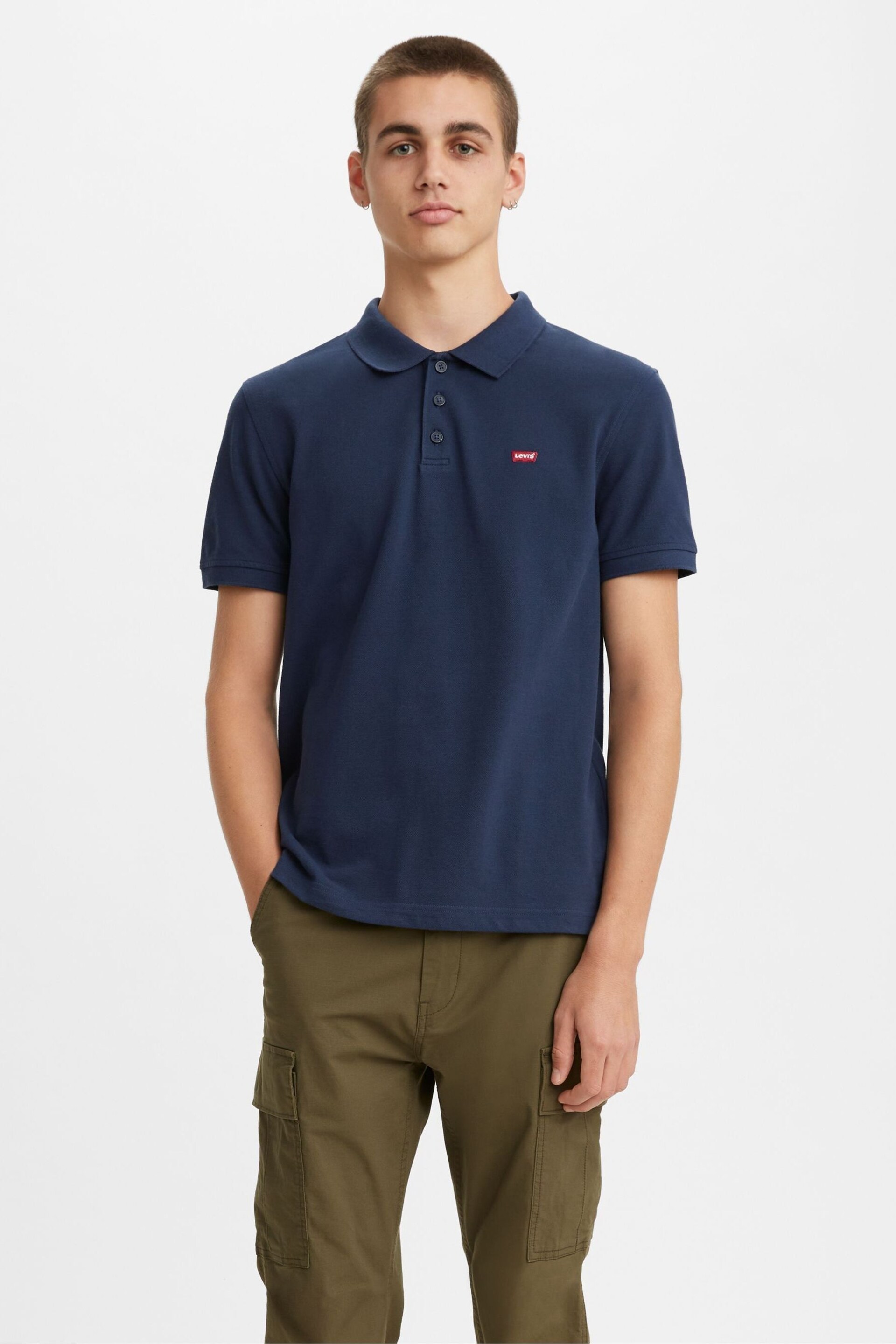 Levi's® Navy Blue Housemark Polo Shirt - Image 1 of 4