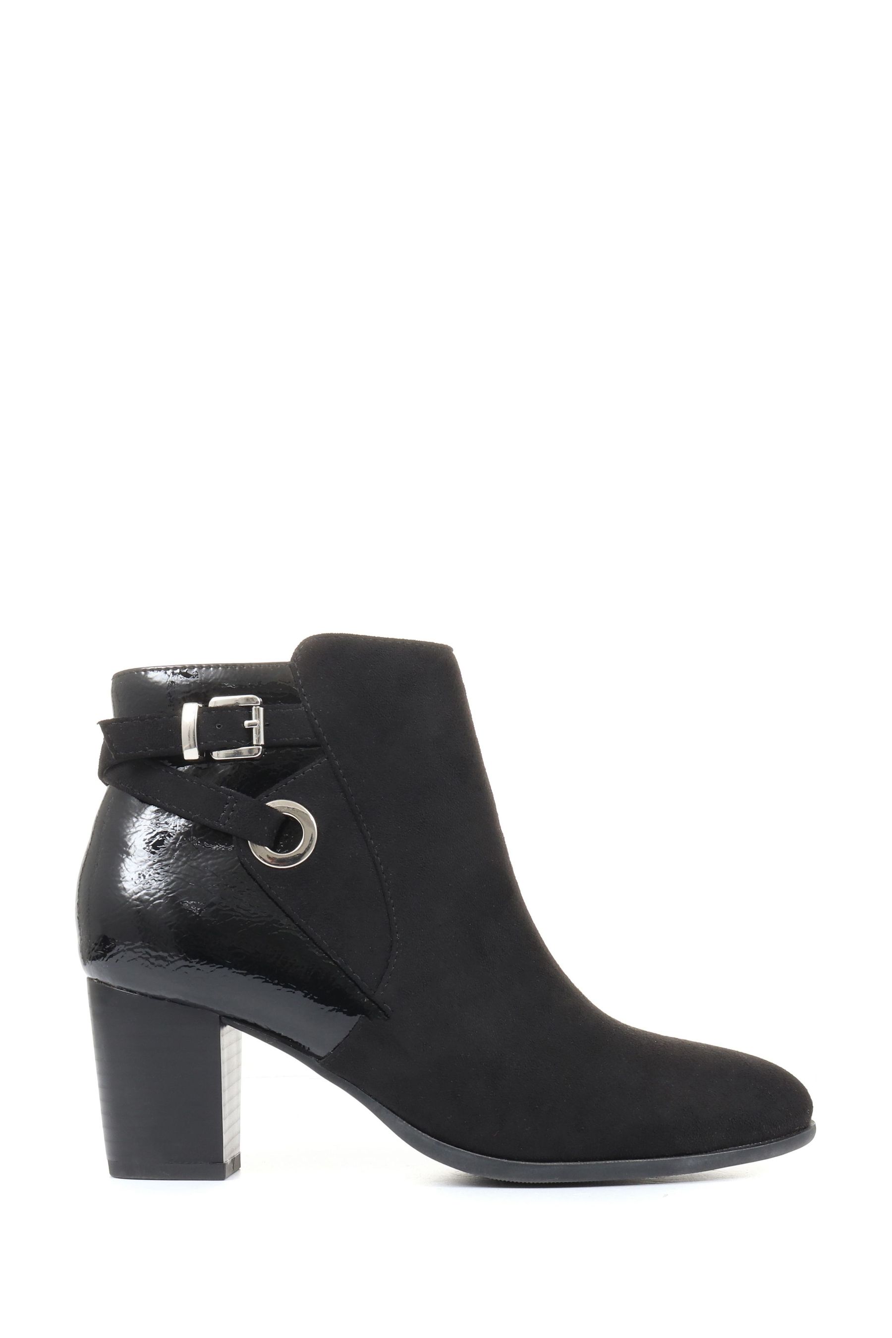 Buy Bellissimo Ladies Black Heeled Ankle Boots from Next Luxembourg