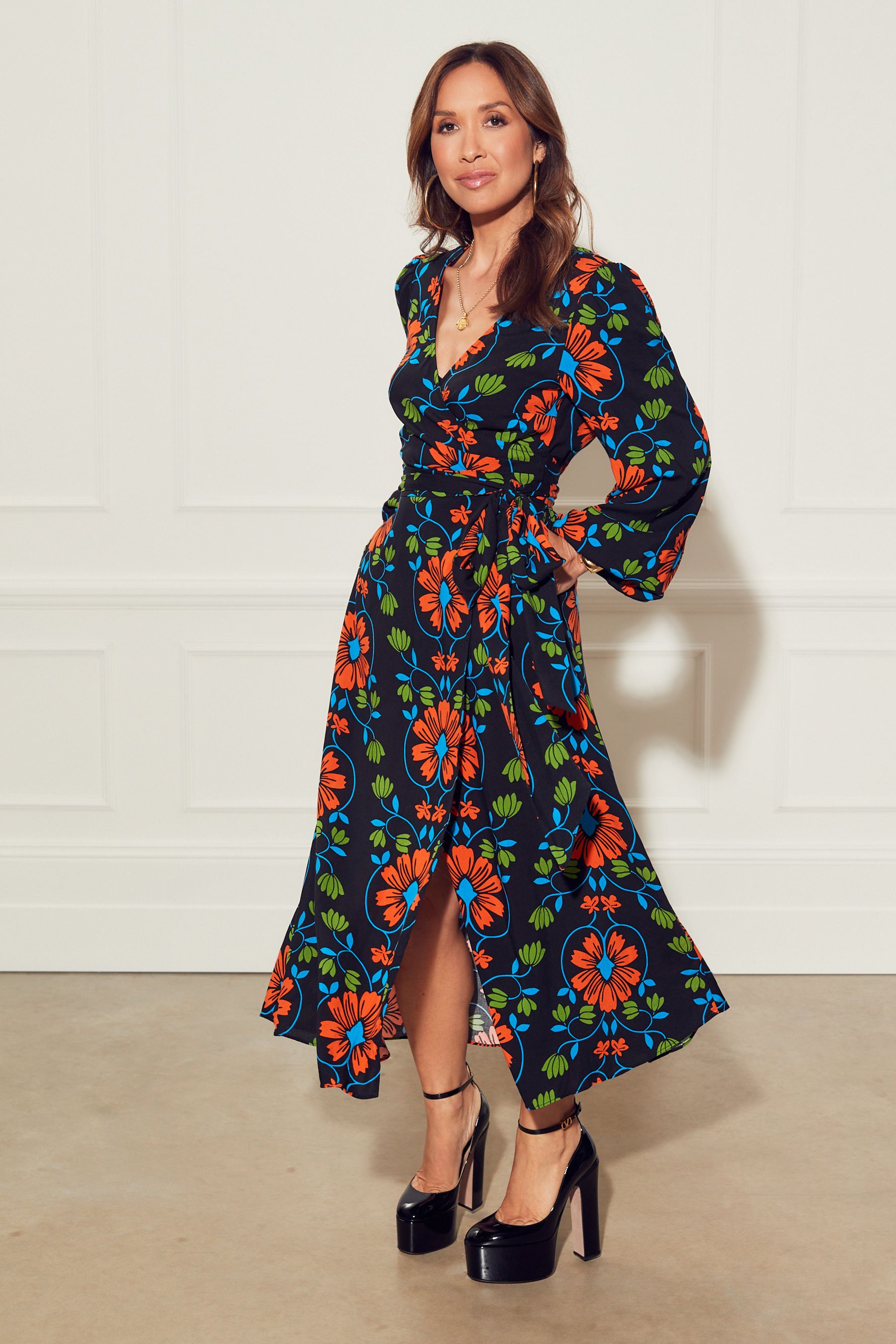 Next midi wrap dress deals